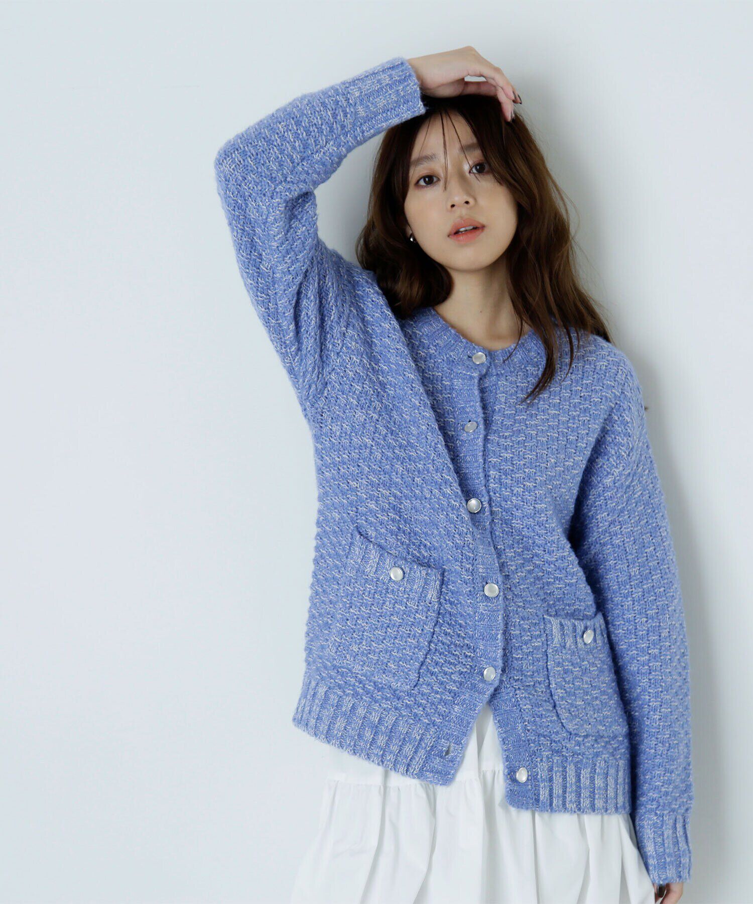  「ツイーディーボクシーカーディガン　24AW」|ニット・セーター|