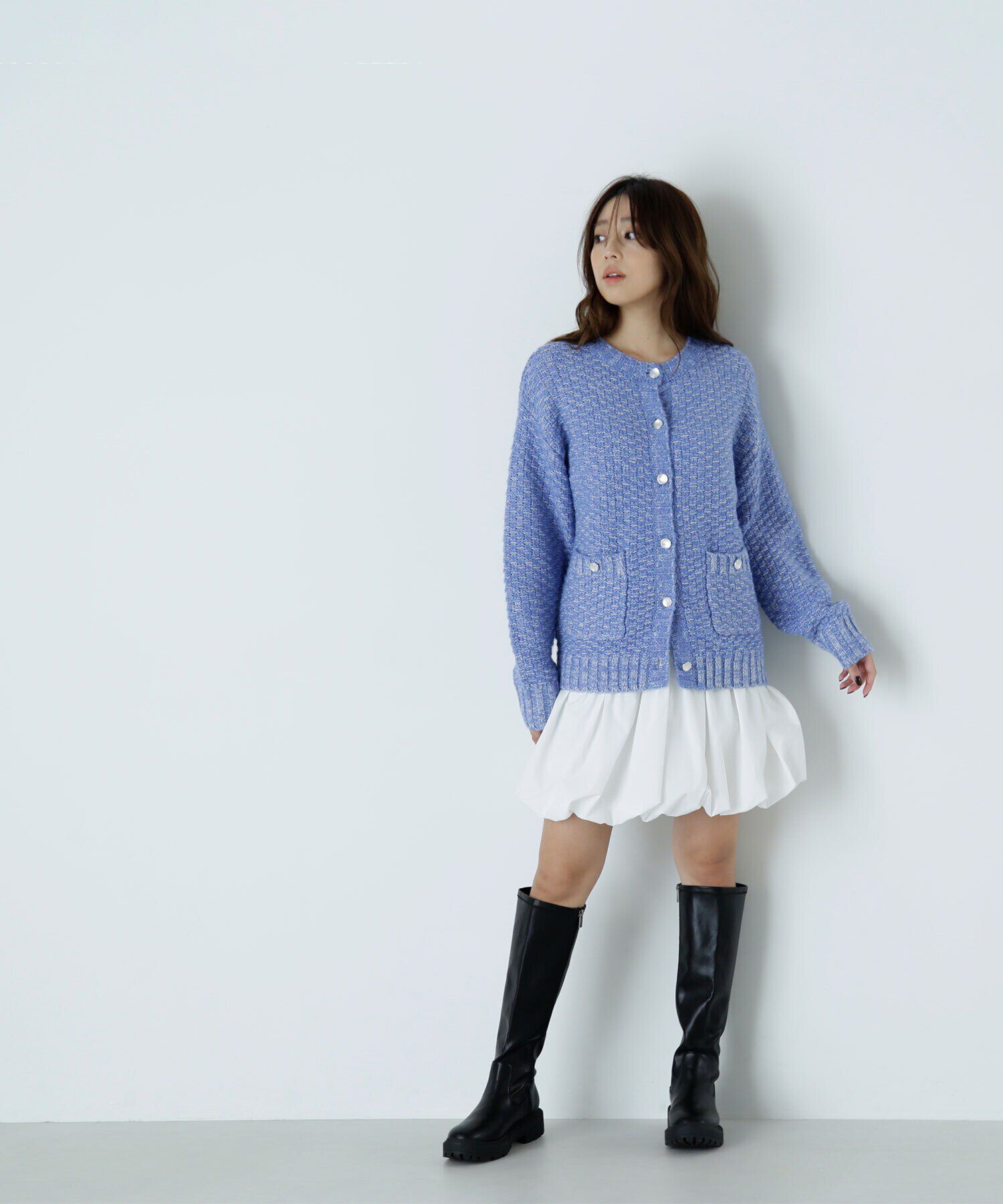  「ツイーディーボクシーカーディガン　24AW」|ニット・セーター|