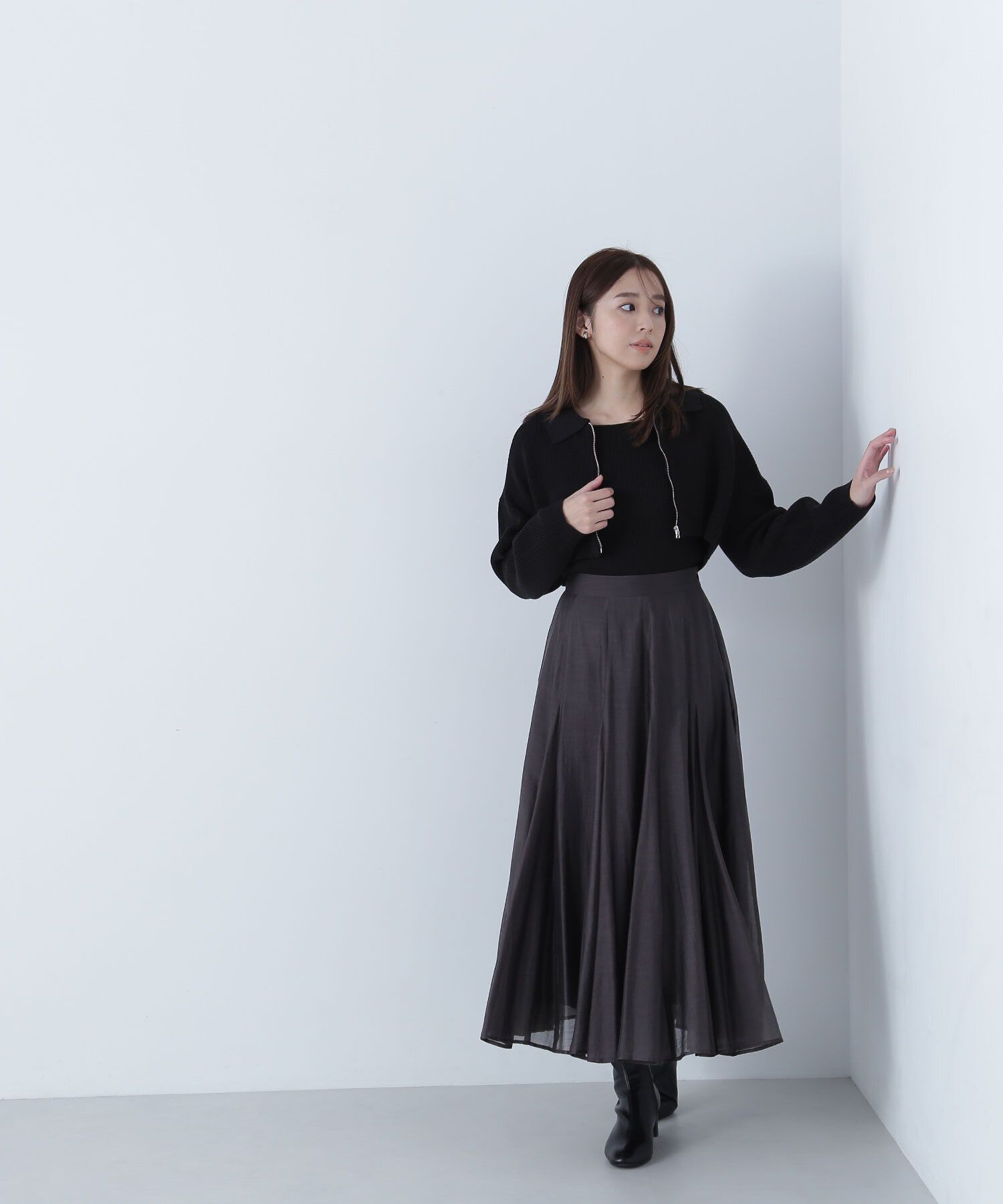  「シャイニーシアーボイルスカート」|スカート|