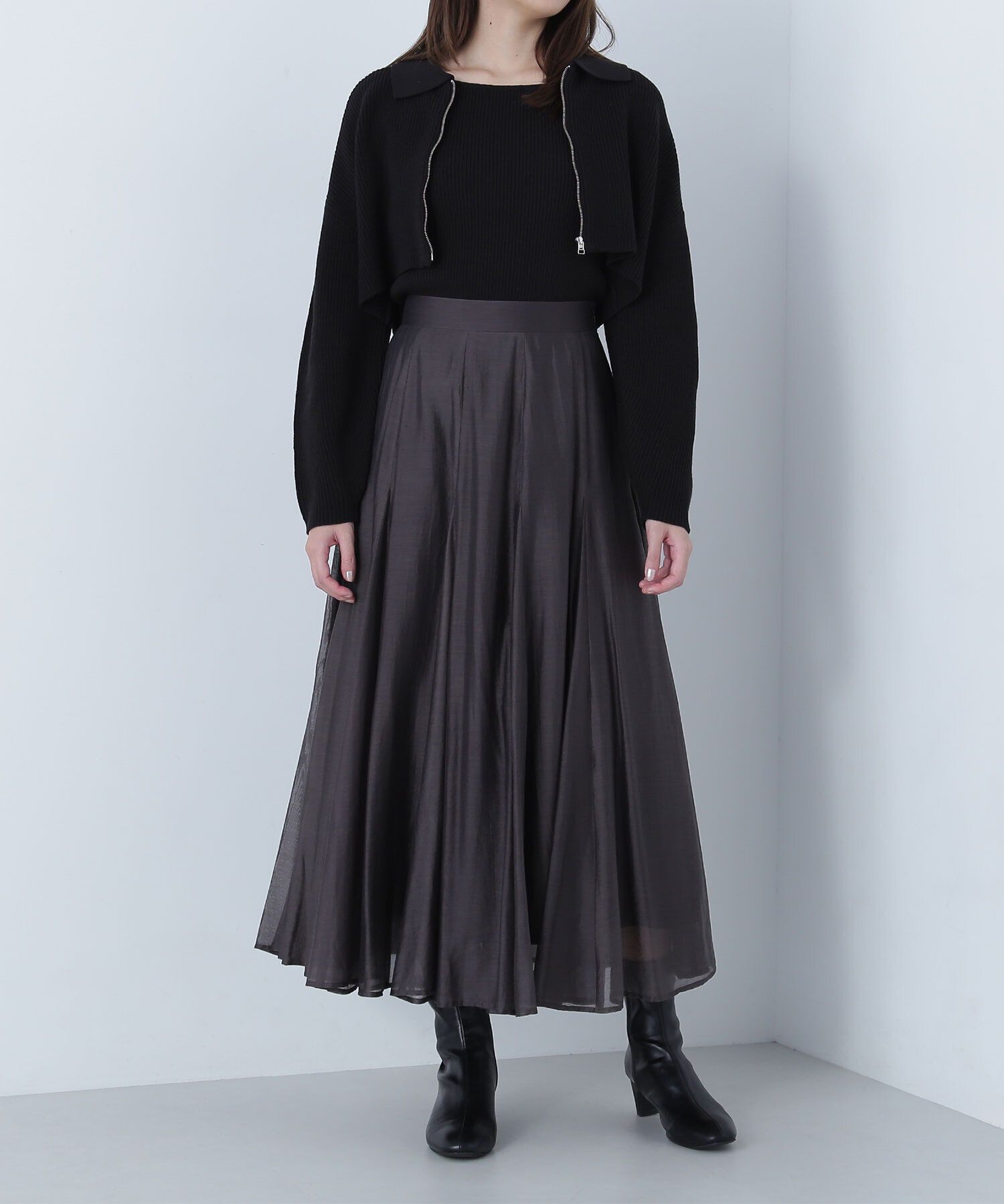  「シャイニーシアーボイルスカート」|スカート|