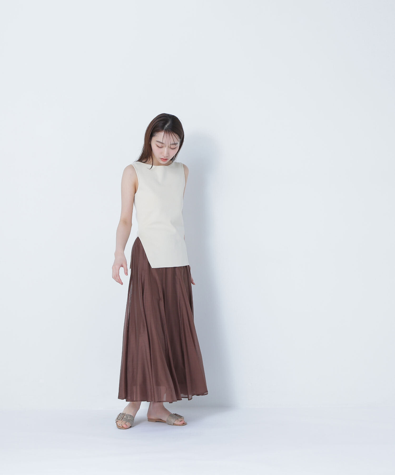  「シャイニーシアーボイルスカート」|スカート|