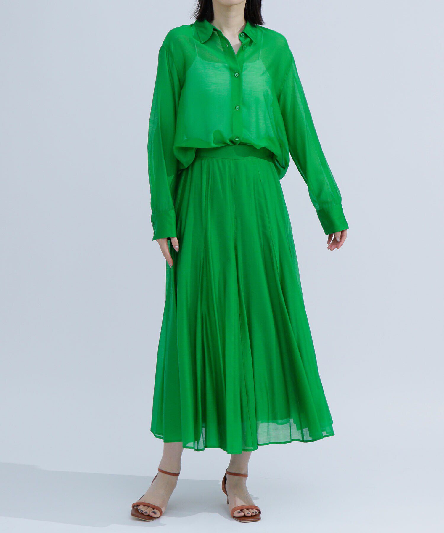  「シャイニーシアーボイルスカート」|スカート|