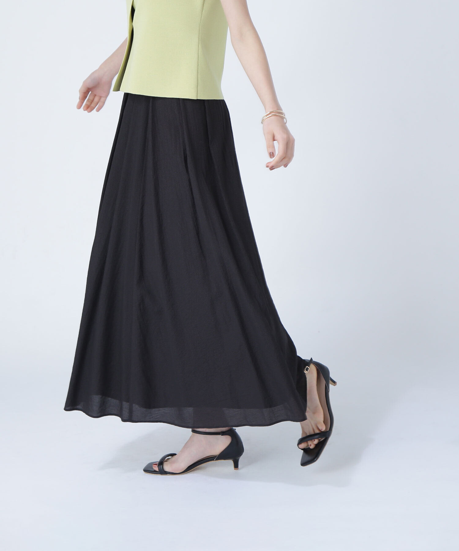  「マイクロギンガムフレアスカート」|スカート|