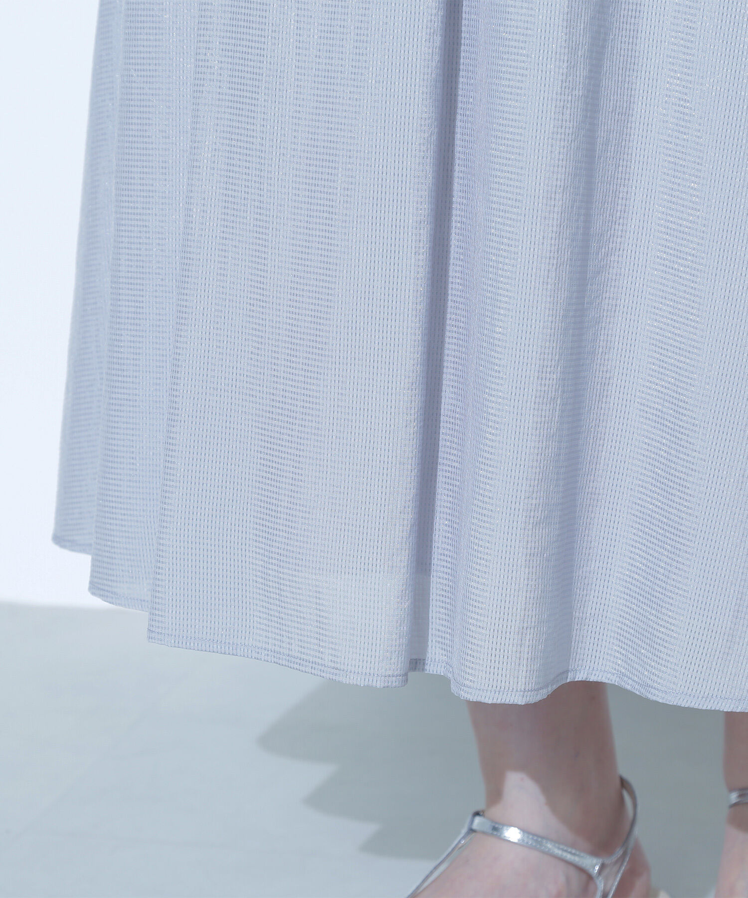  「マイクロギンガムフレアスカート」|スカート|