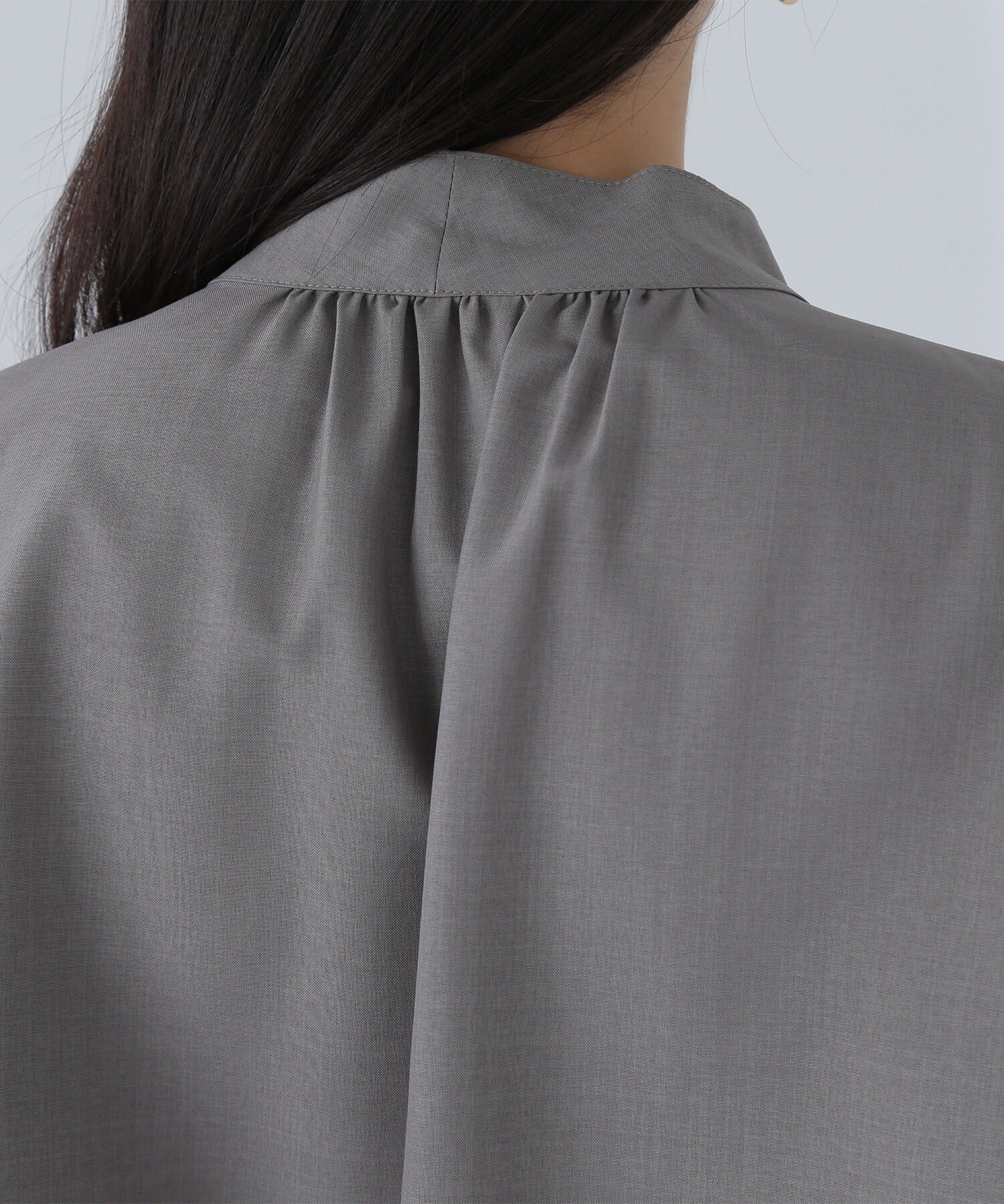  「リネンライクサイドタイブラウス」|シャツ・ブラウス|