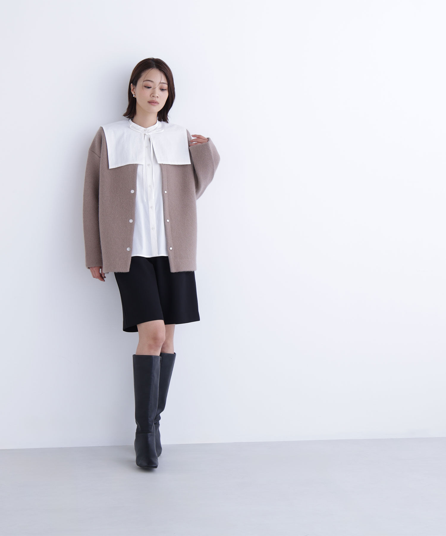  「スクエアカラーブラウス」|シャツ・ブラウス|