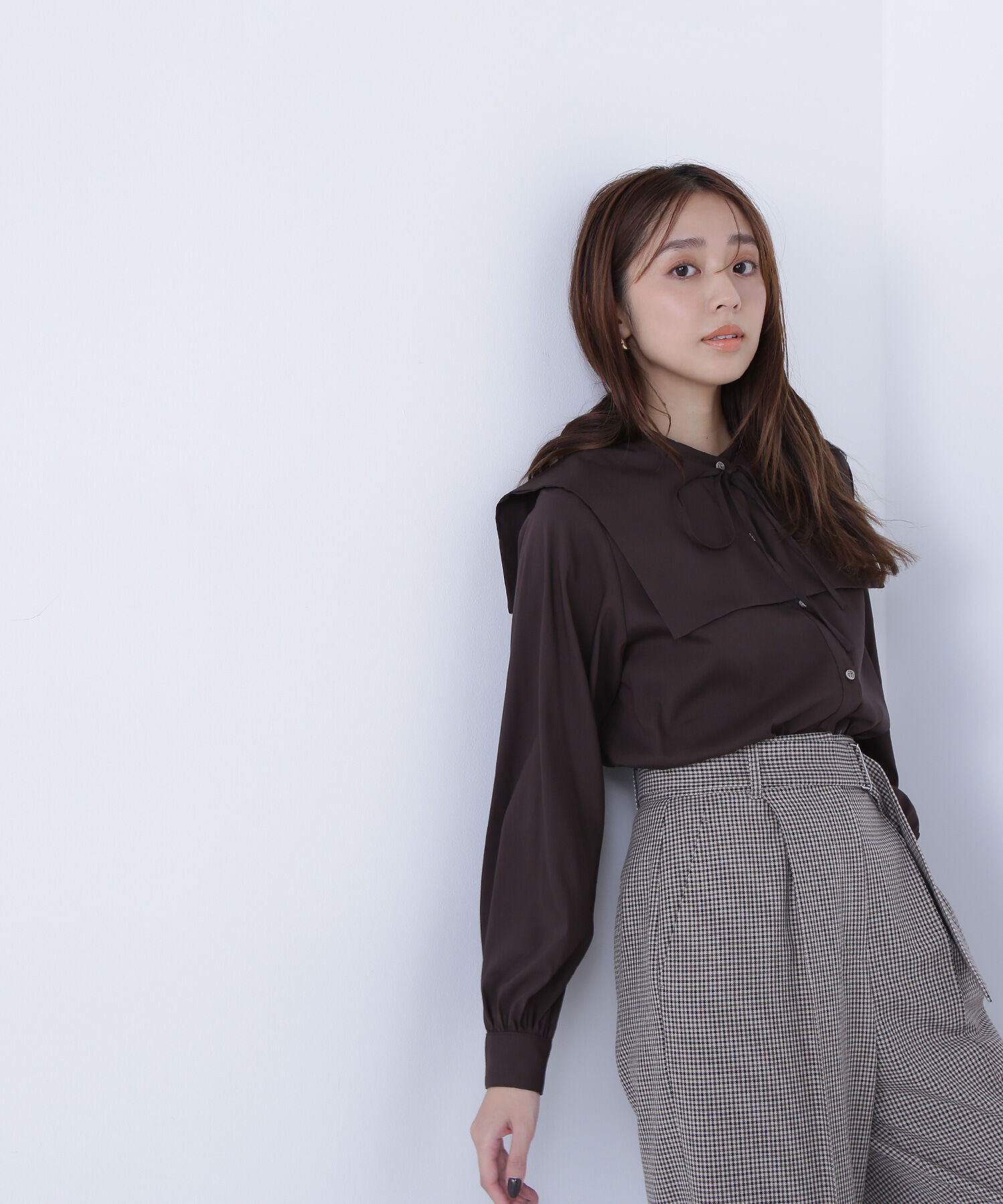  「スクエアカラーブラウス」|シャツ・ブラウス|