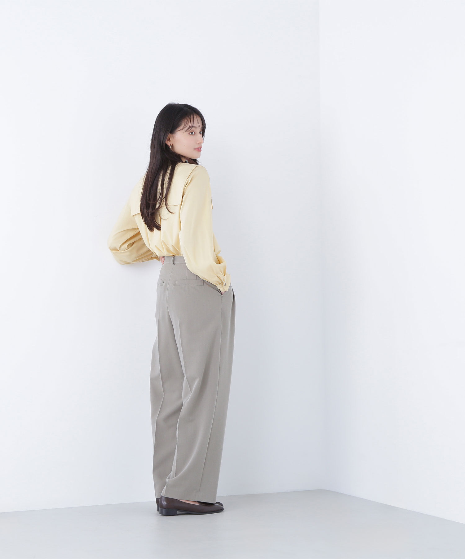  「スクエアカラーブラウス」|シャツ・ブラウス|