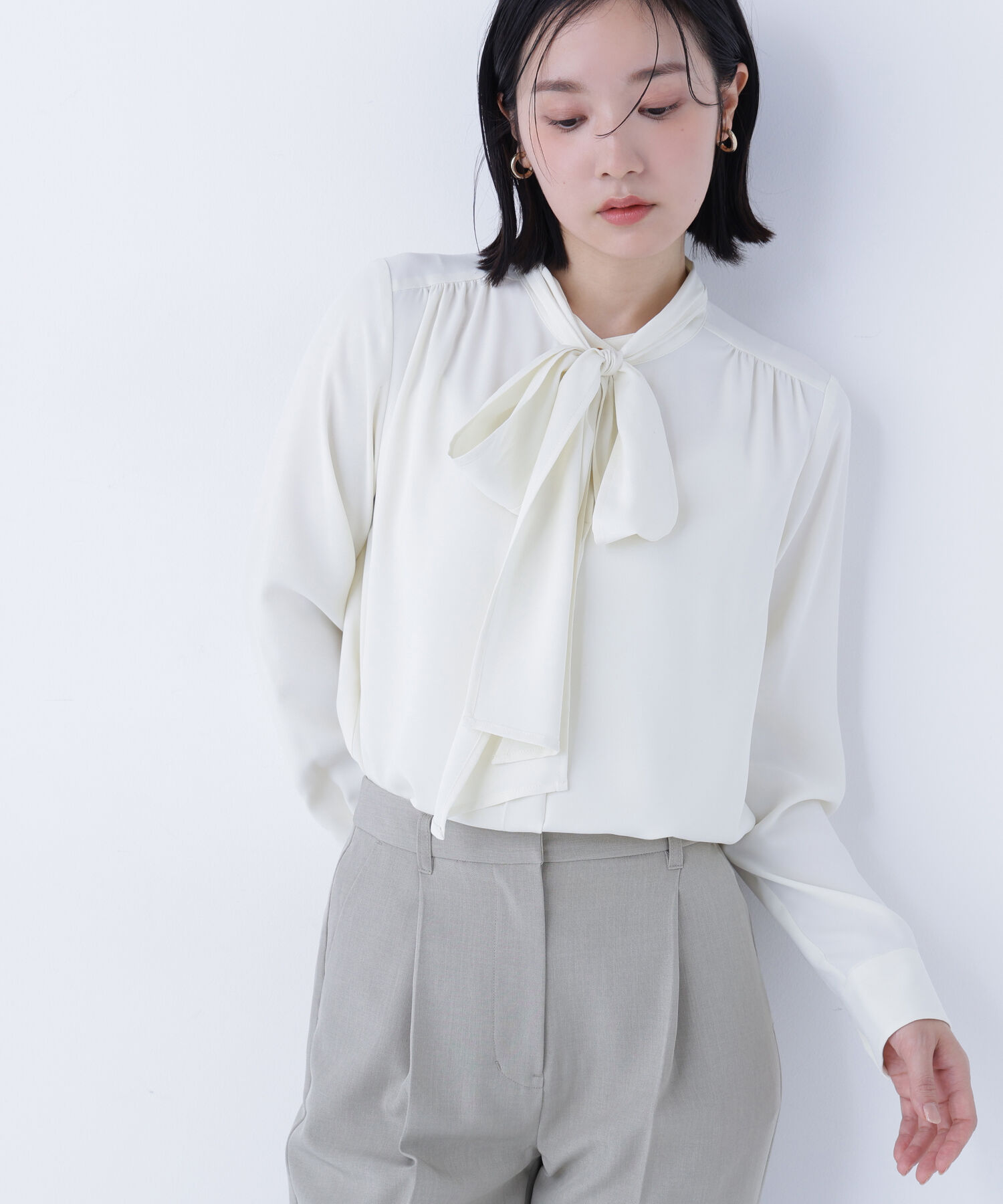  「2wayリボンボウブラウス」|シャツ・ブラウス|