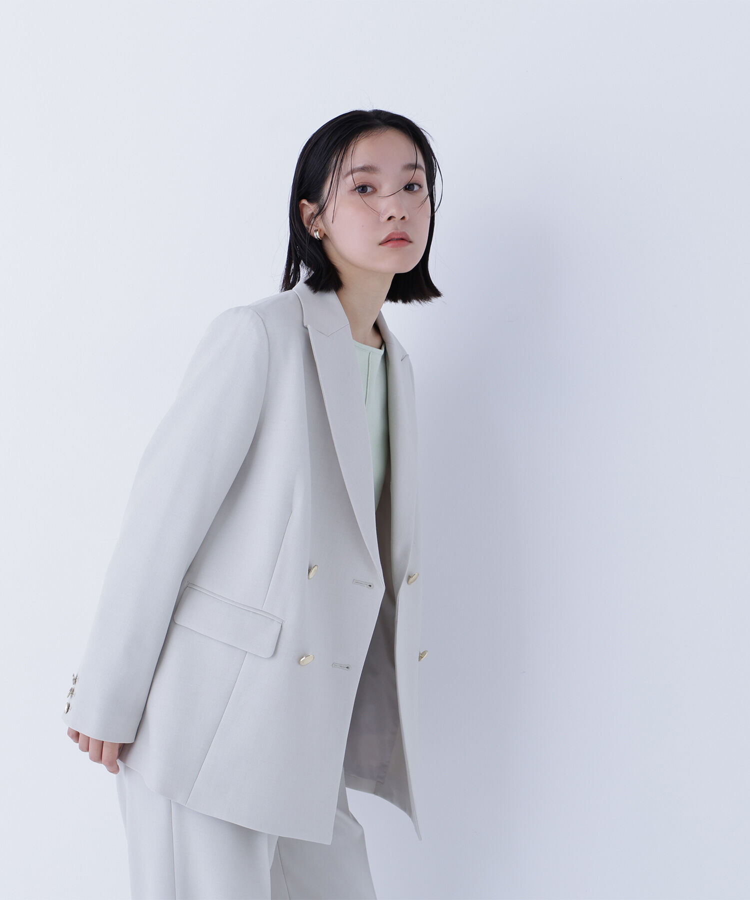  「ダブルブレスト  SETUP ボクシージャケット」|ブルゾン・スタジャン|