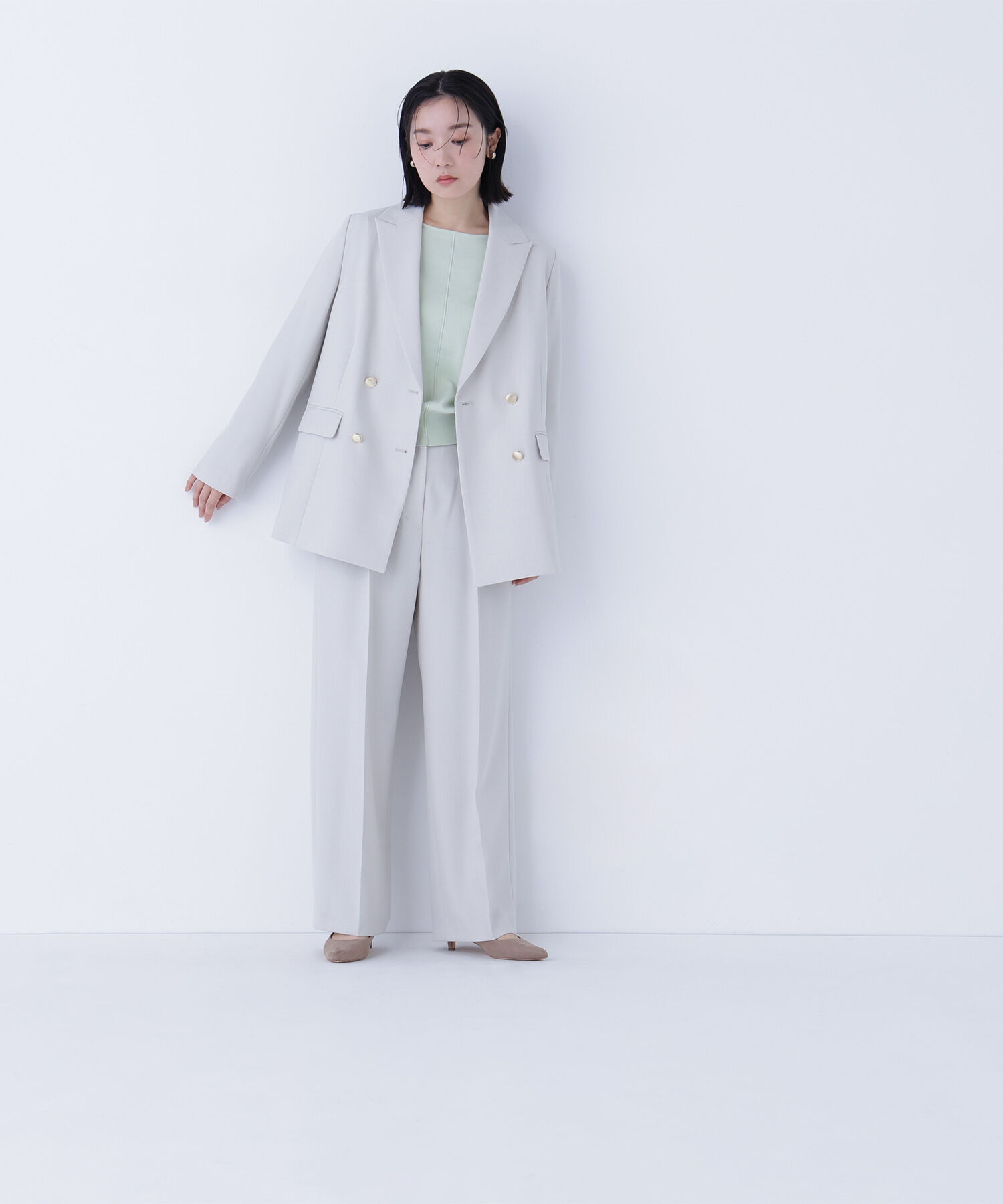  「ダブルブレスト  SETUP ボクシージャケット」|ブルゾン・スタジャン|