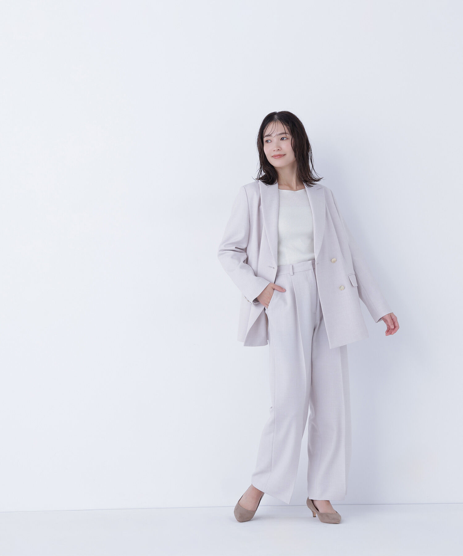  「ダブルブレスト  SETUP ボクシージャケット」|ブルゾン・スタジャン|