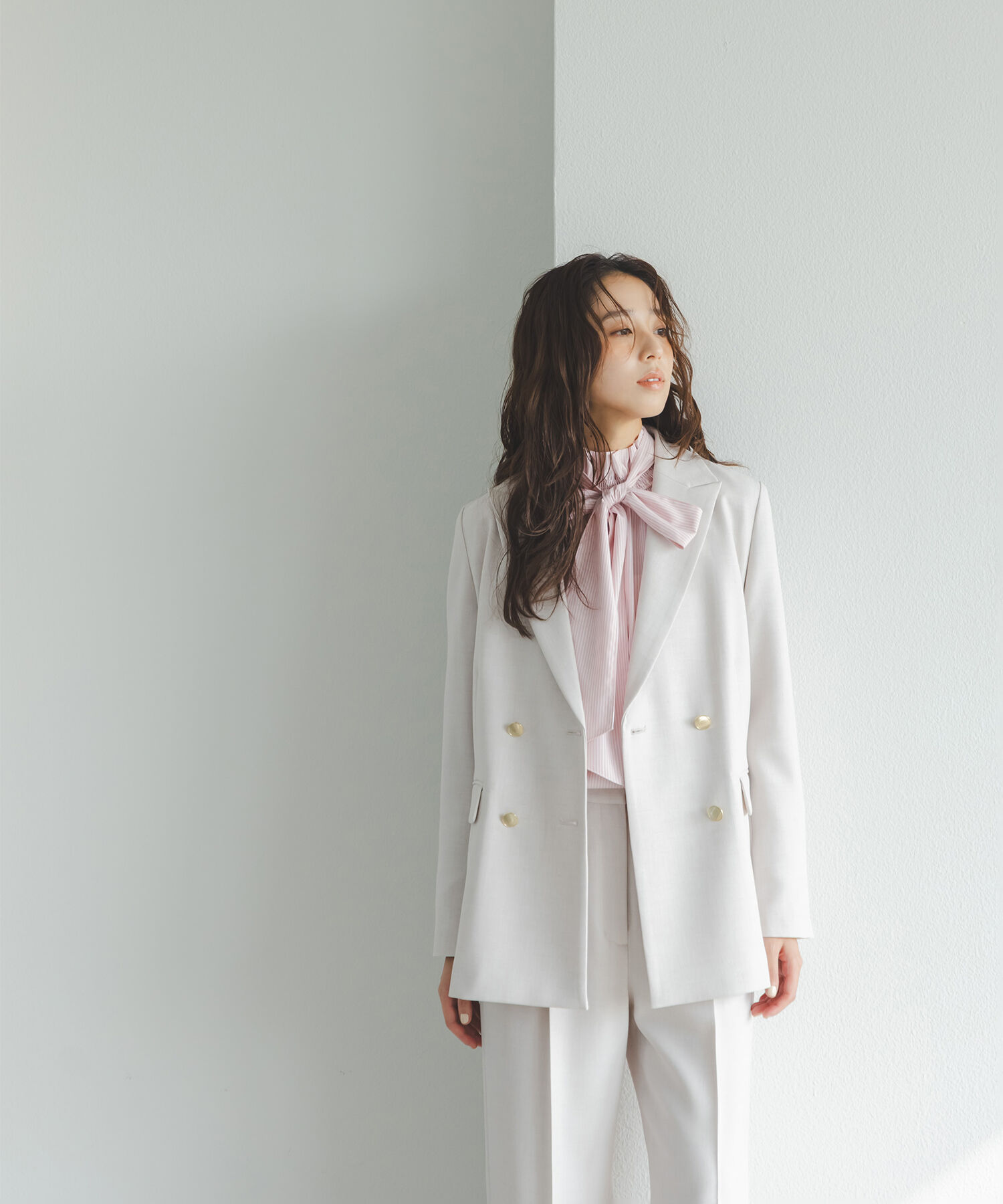  「ダブルブレスト  SETUP ボクシージャケット」|ブルゾン・スタジャン|