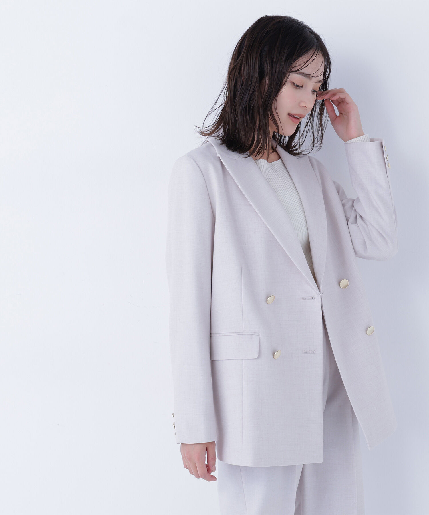  「ダブルブレスト  SETUP ボクシージャケット」|ブルゾン・スタジャン|