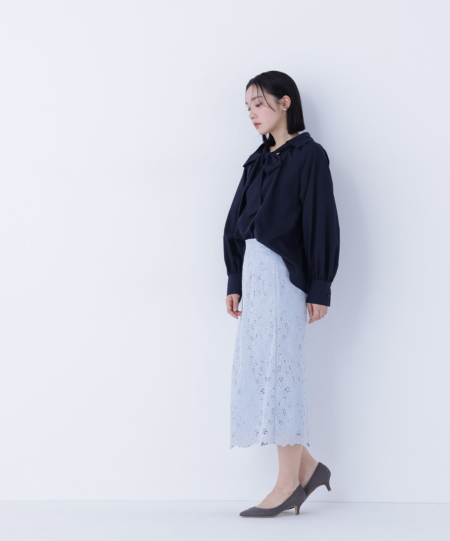  「スキッパーリボンタイブラウス」|シャツ・ブラウス|