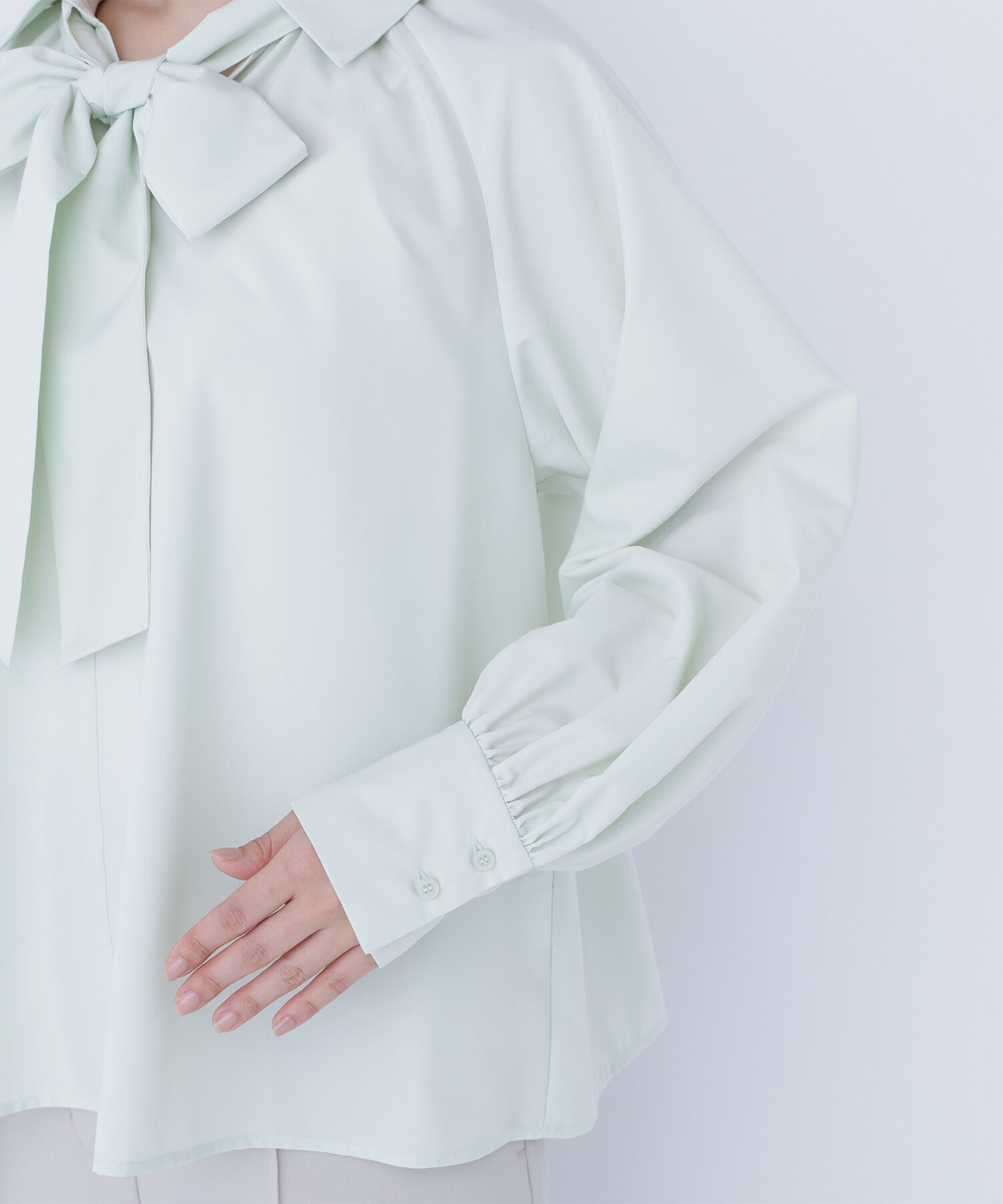  「スキッパーリボンタイブラウス」|シャツ・ブラウス|