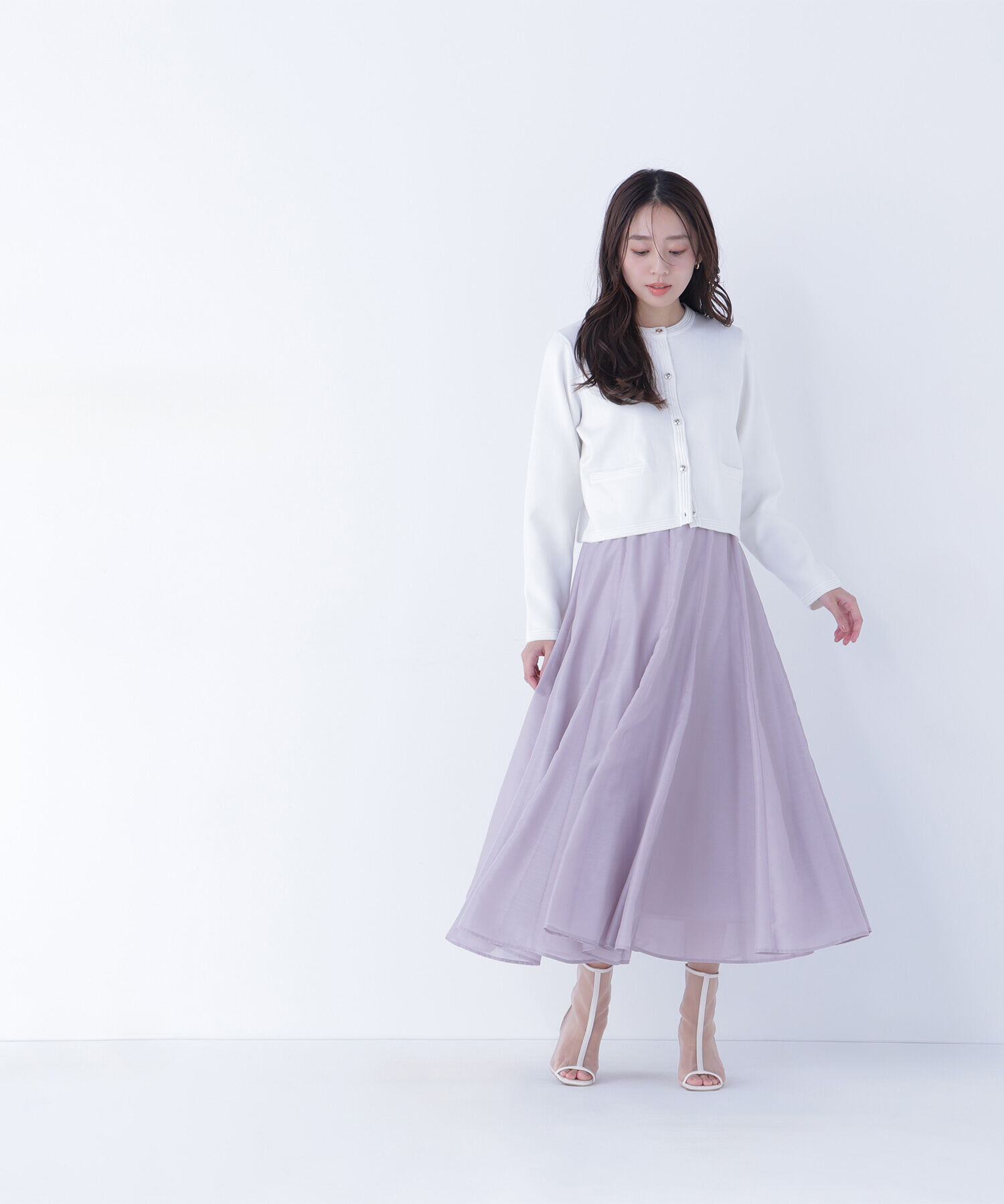  「シャイニーシアーボイルスカート」|スカート|