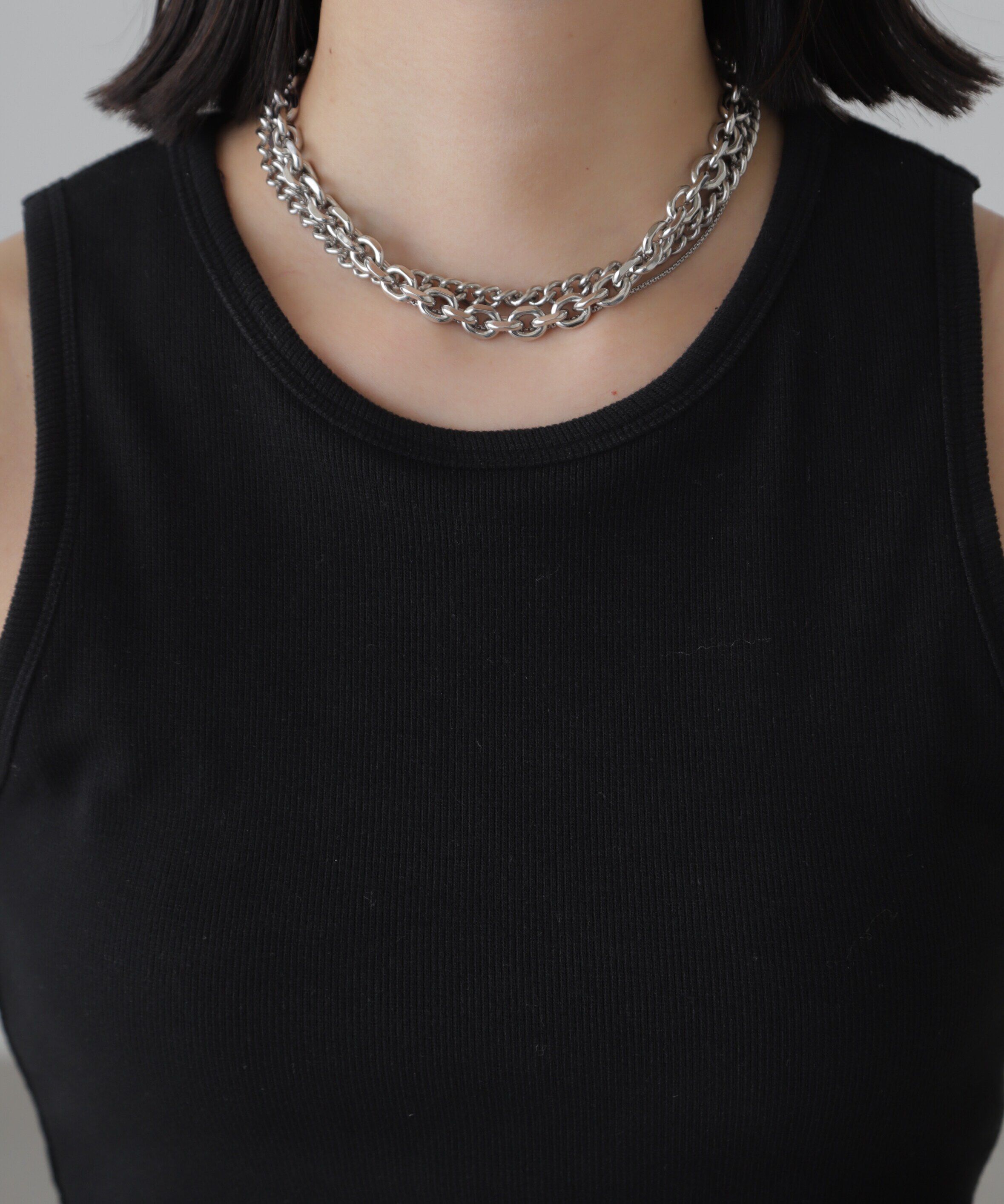  「カップ付きアメスリショート丈タンクトップ」|Tシャツ・カットソー|