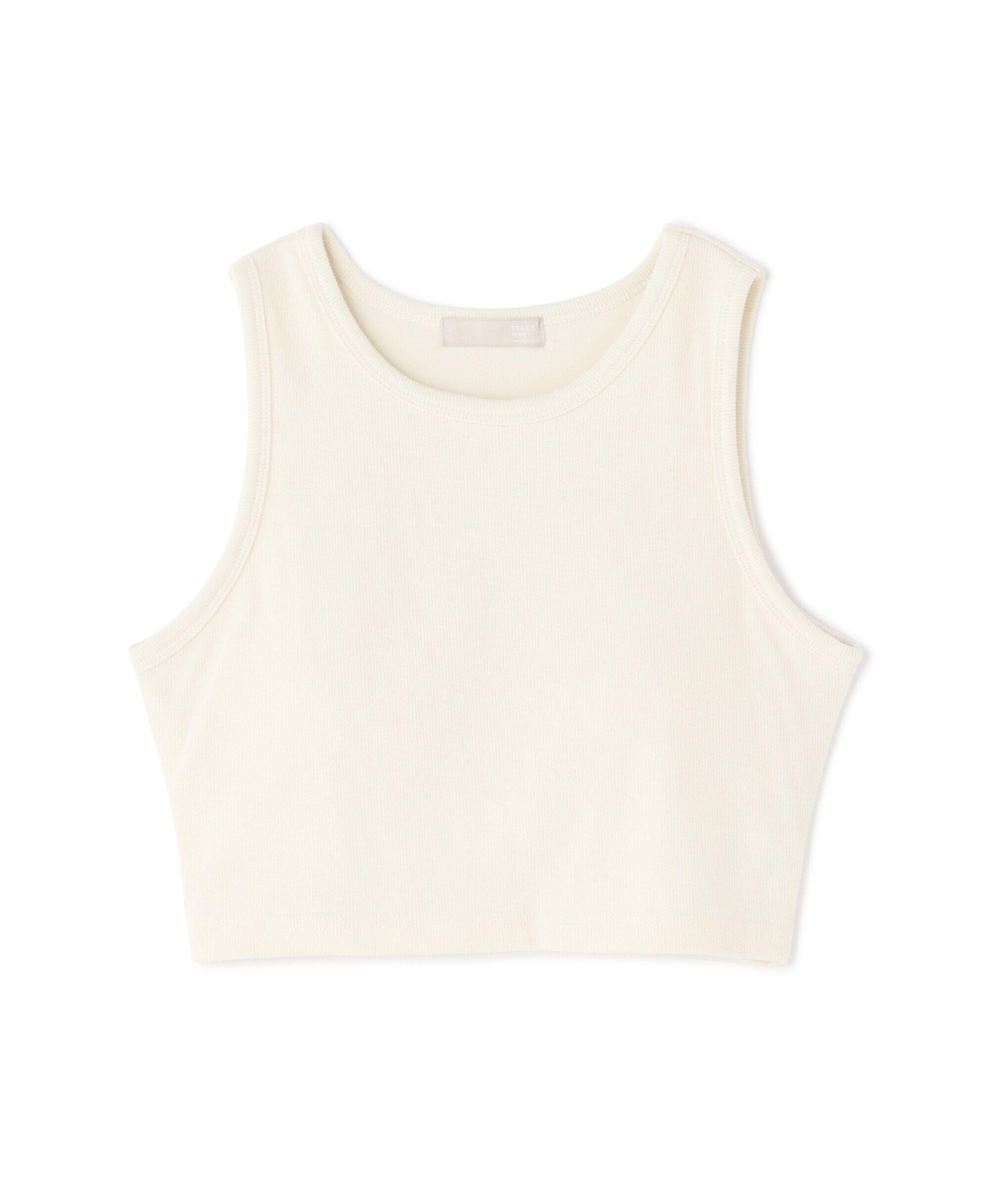  「カップ付きアメスリショート丈タンクトップ」|Tシャツ・カットソー|