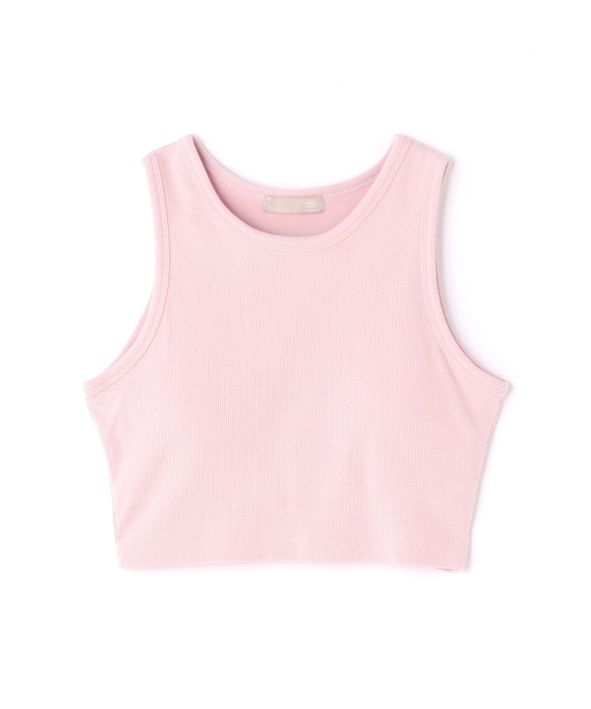  「カップ付きアメスリショート丈タンクトップ」|Tシャツ・カットソー|