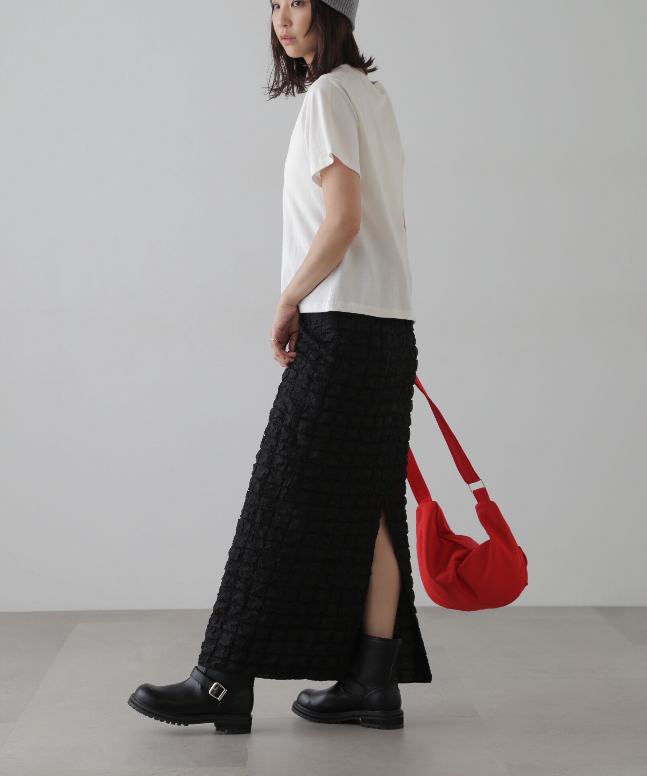  「ぽこぽこナロースカート」|スカート|