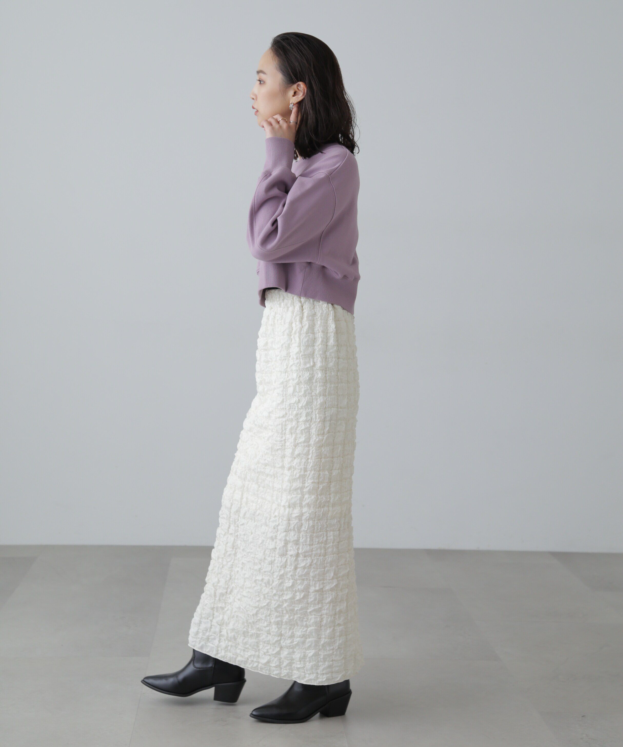  「ぽこぽこナロースカート」|スカート|