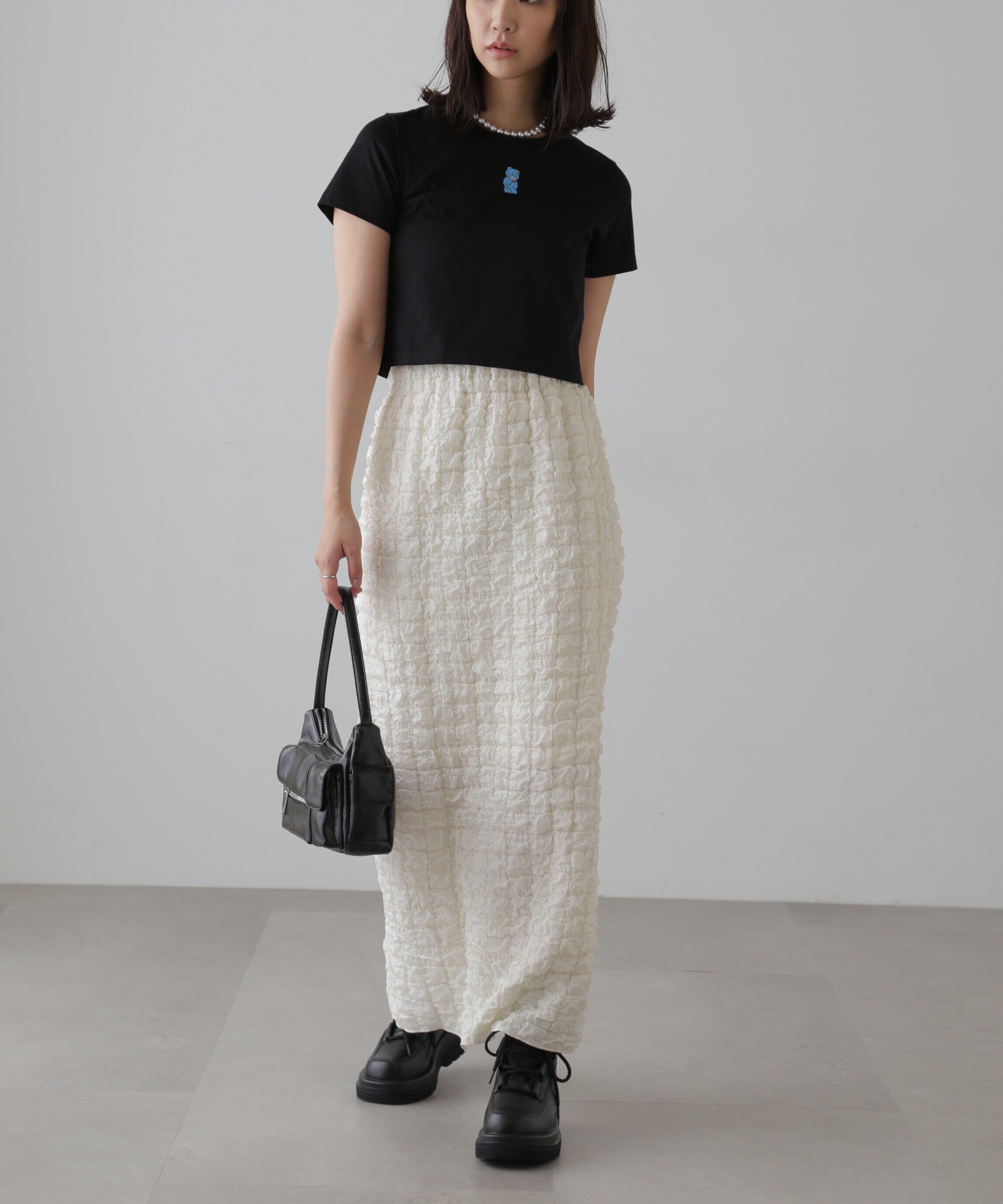  「ぽこぽこナロースカート」|スカート|