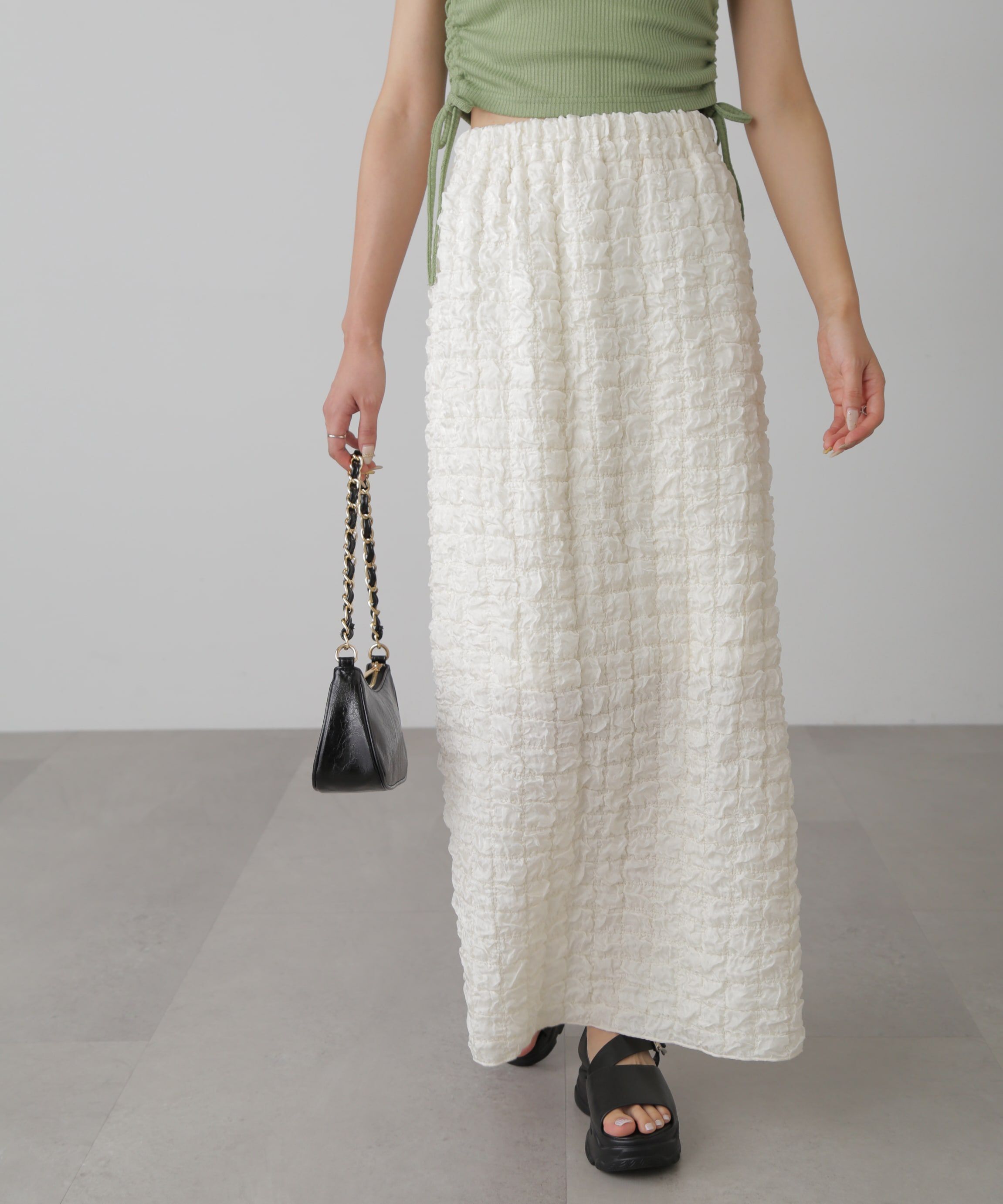  「ぽこぽこナロースカート」|スカート|