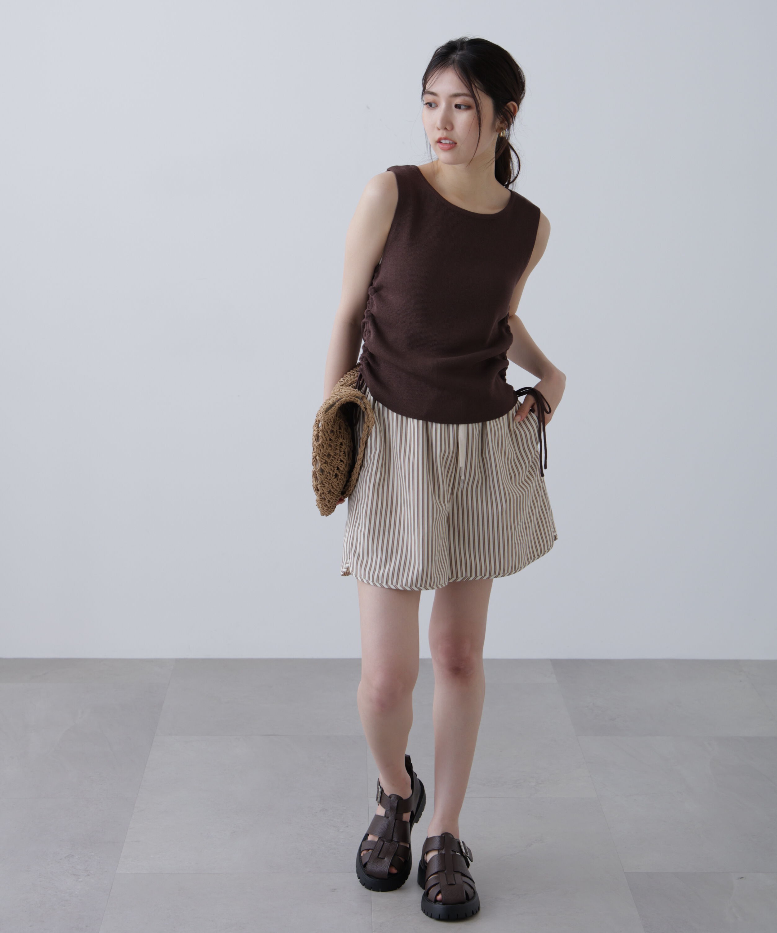  「〈セットアップ対応〉ストライプショートパンツ」|その他|