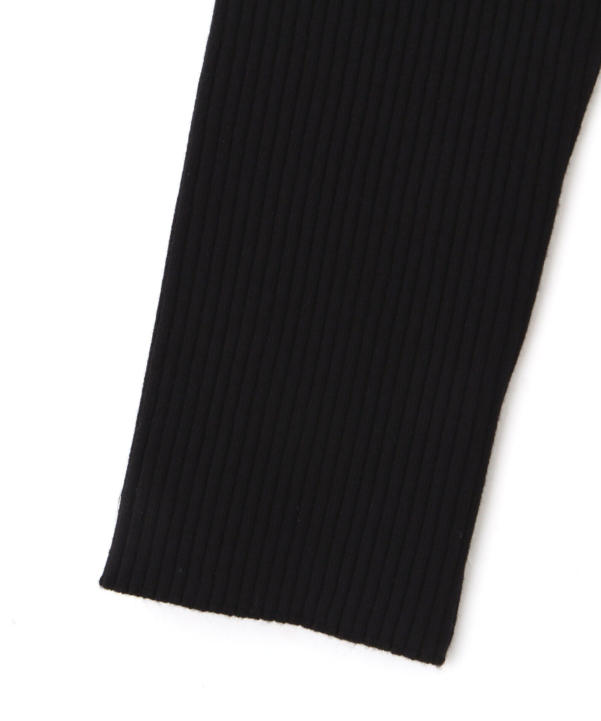  「長袖リブデザインロゴプレートニット」|ニット・セーター|