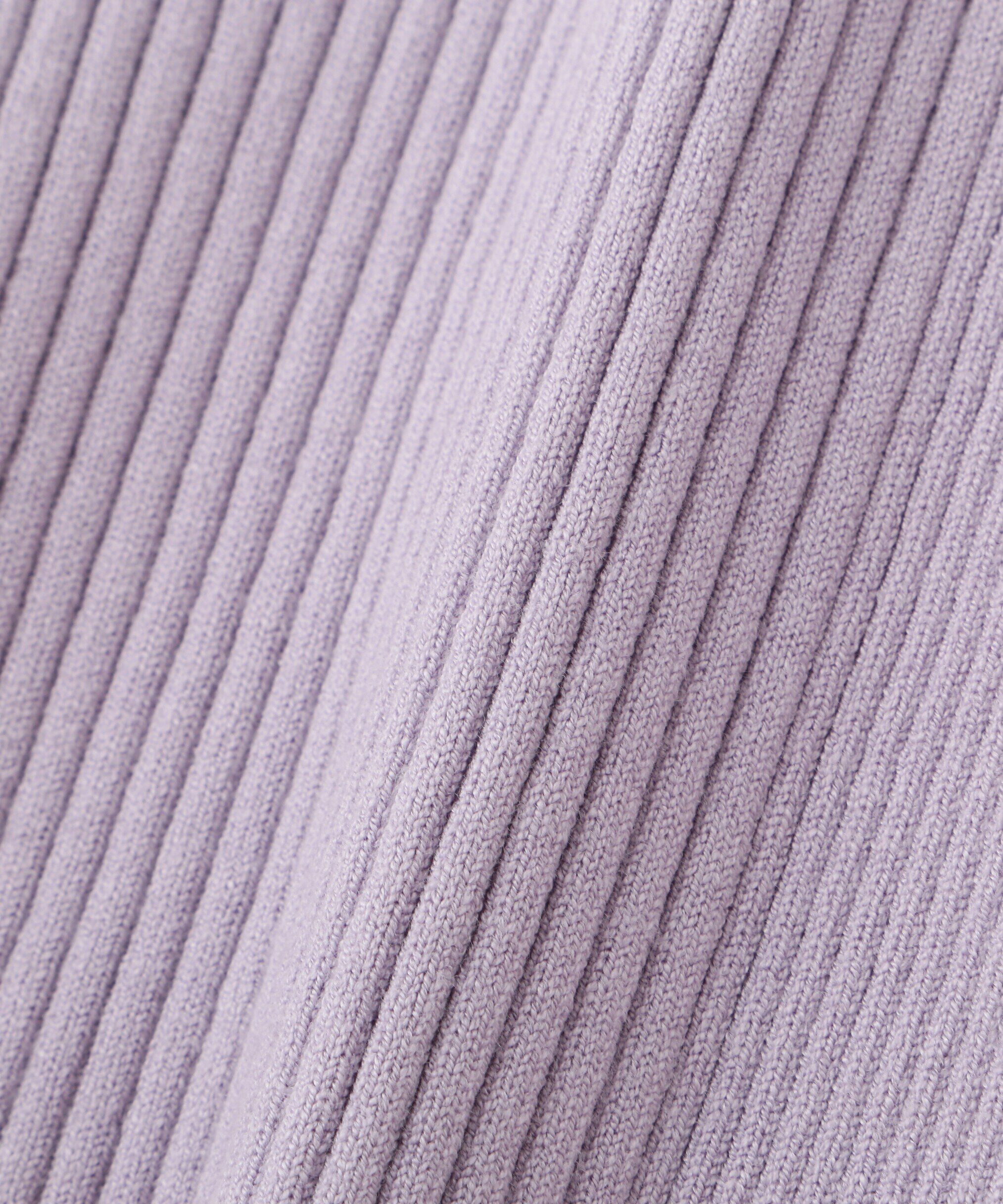  「長袖リブデザインロゴプレートニット」|ニット・セーター|