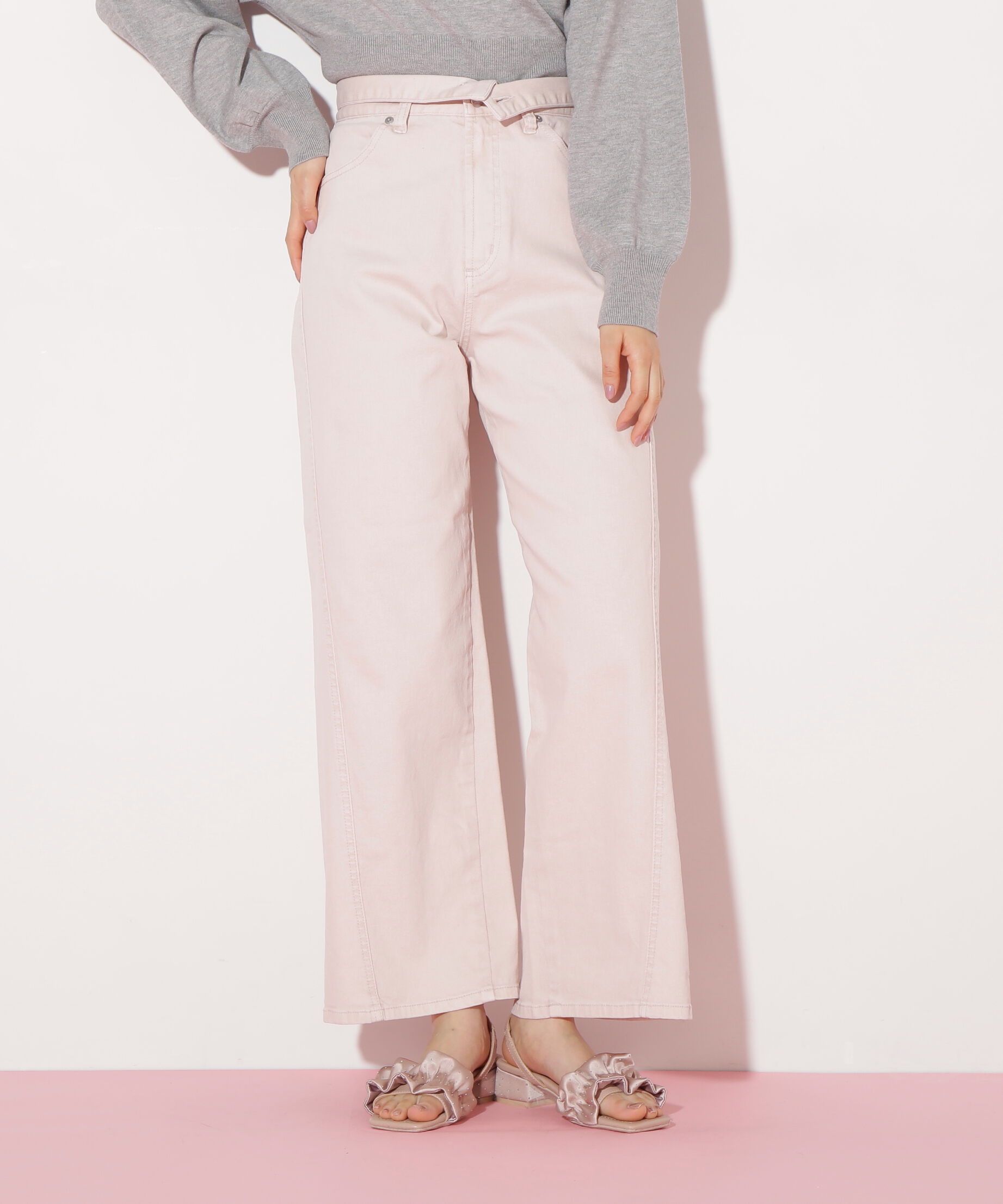  「ハイウエストストレートデニムパンツ」|その他|