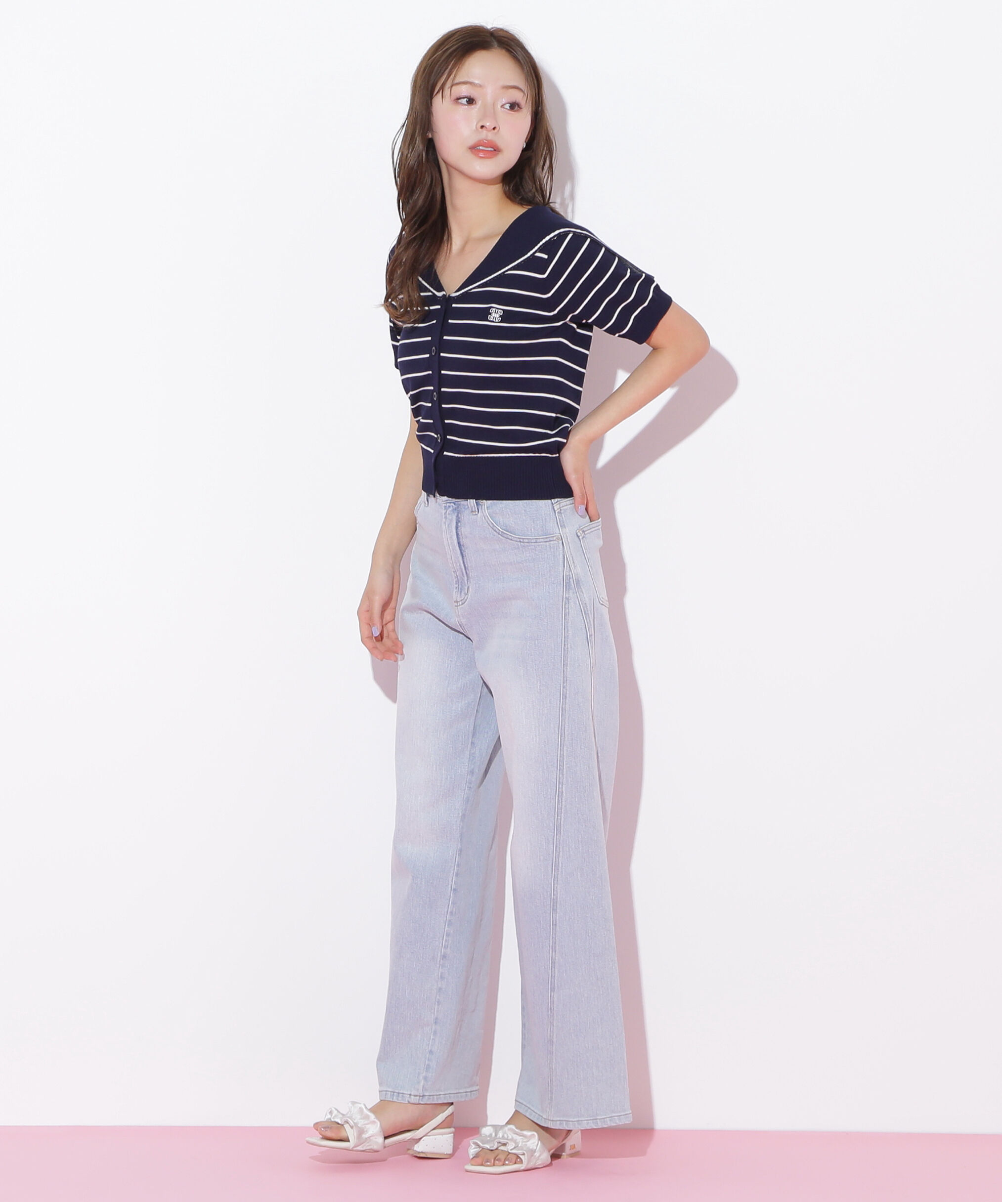  「ハイウエストストレートデニムパンツ」|その他|