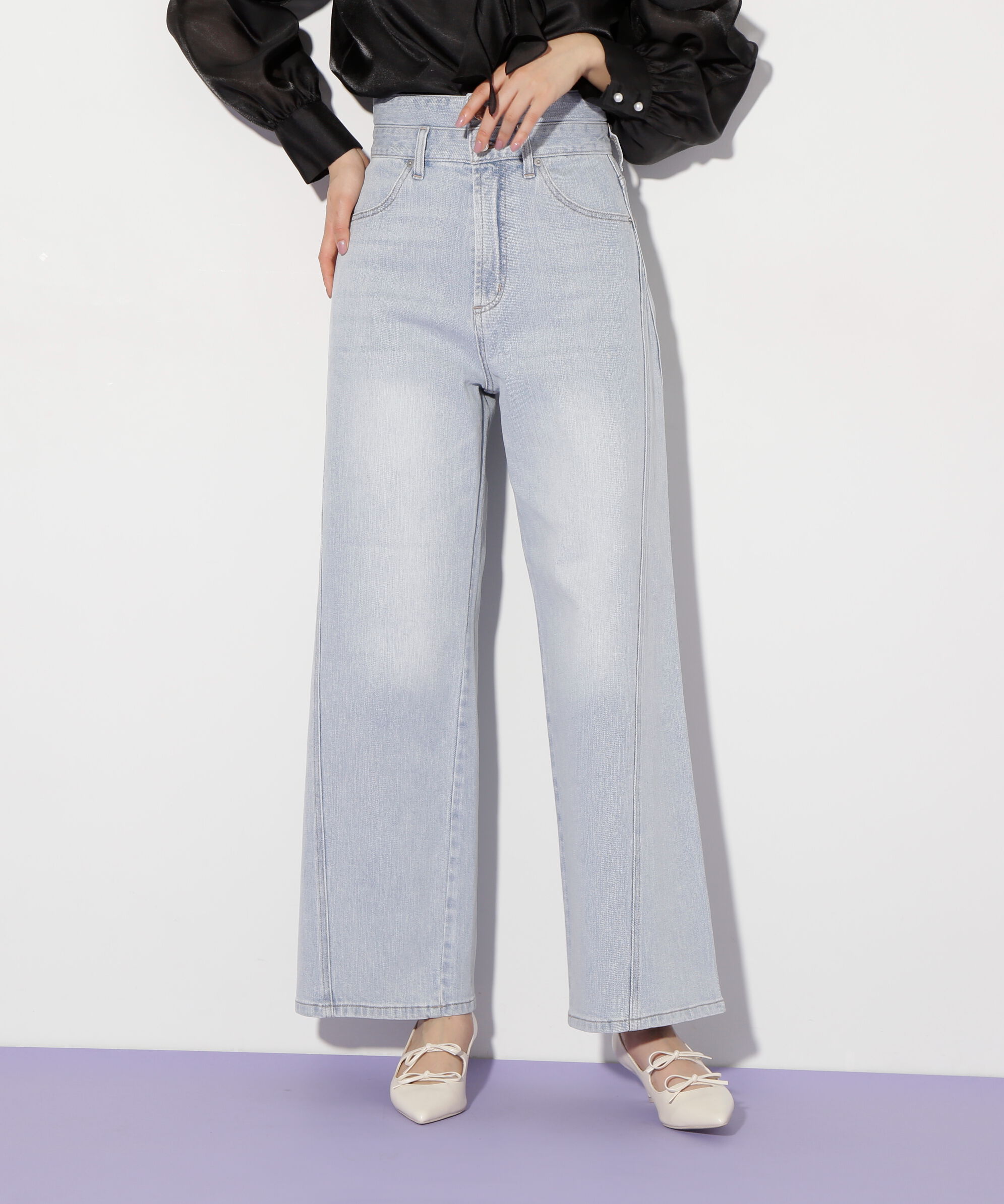  「ハイウエストストレートデニムパンツ」|その他|