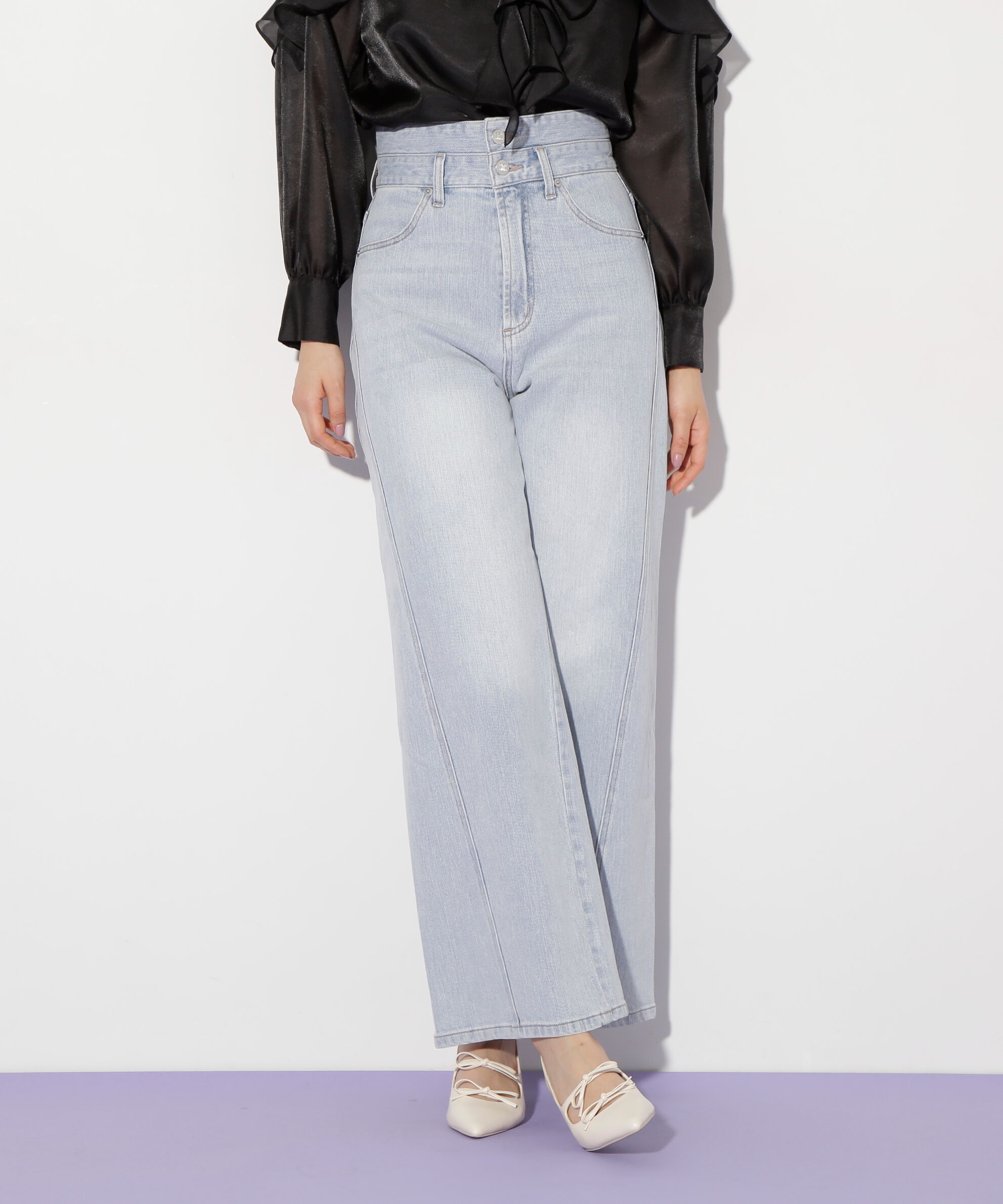  「ハイウエストストレートデニムパンツ」|その他|