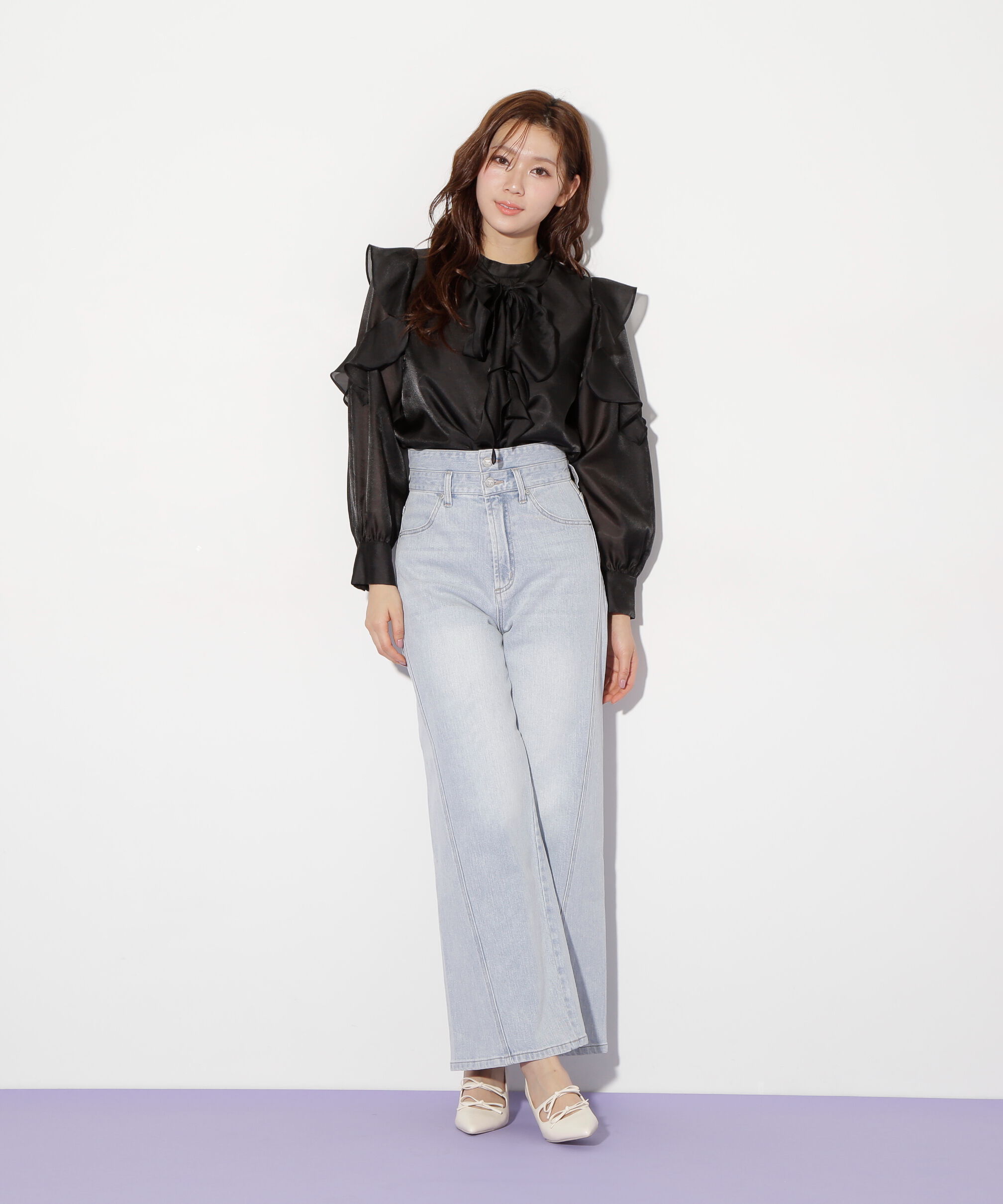  「ハイウエストストレートデニムパンツ」|その他|