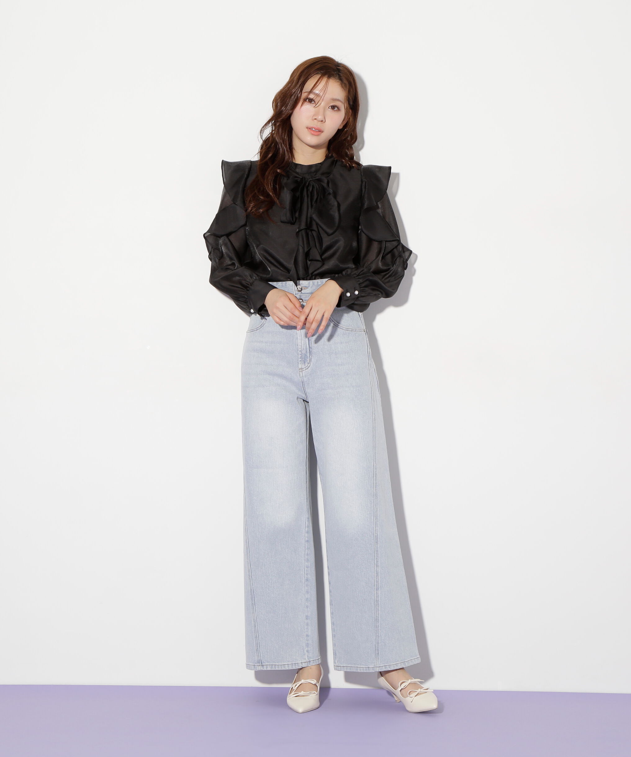  「ハイウエストストレートデニムパンツ」|その他|