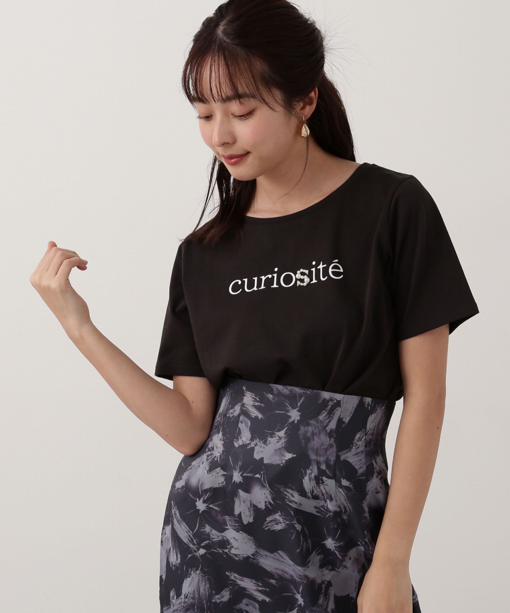 PROPORTION BODY DRESSING「パールロゴTシャツ」|Tシャツ・カットソー|チャコール2