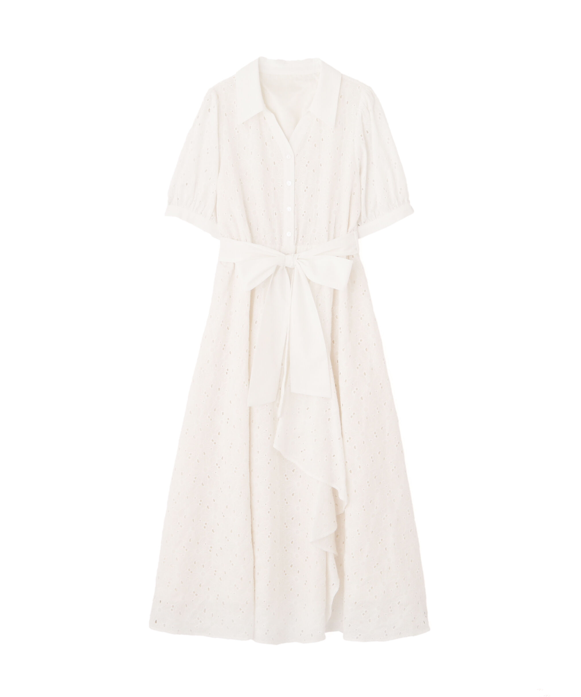 PROPORTION BODY DRESSING「カットワーク刺繍シャツワンピース」|ワンピース|