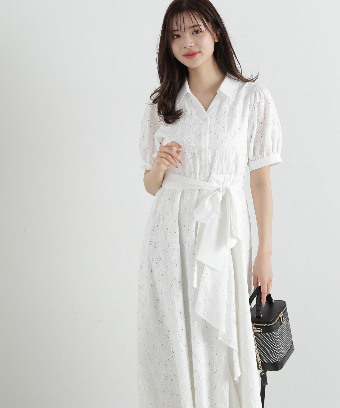 PROPORTION BODY DRESSING「カットワーク刺繍シャツワンピース」|ワンピース|