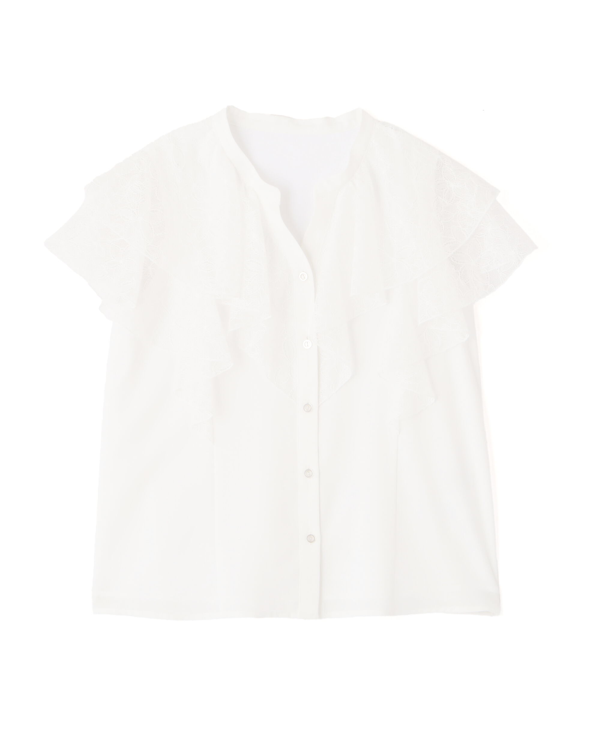 PROPORTION BODY DRESSING「レースラッフルブラウス」|シャツ・ブラウス|