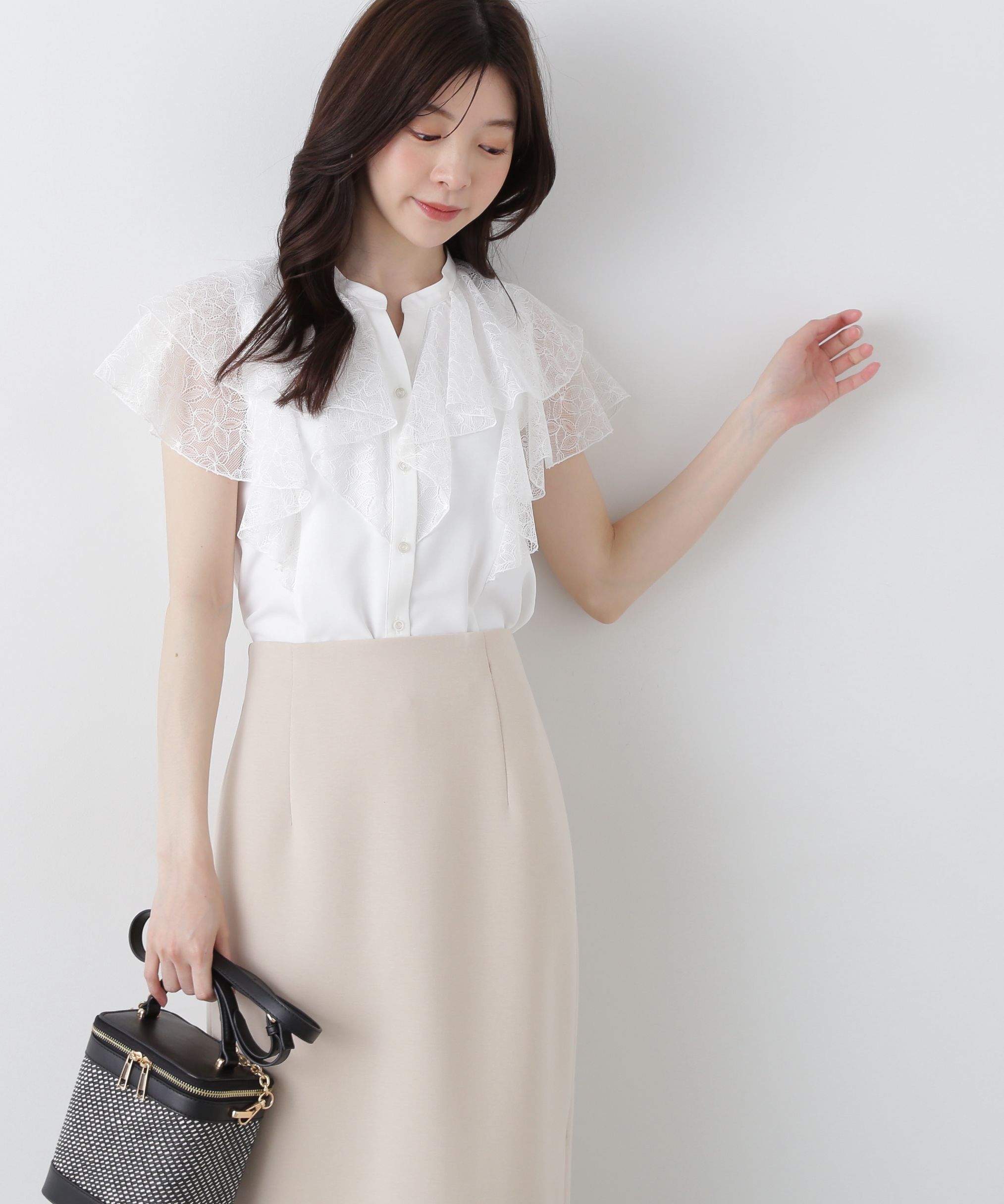 PROPORTION BODY DRESSING「レースラッフルブラウス」|シャツ・ブラウス|