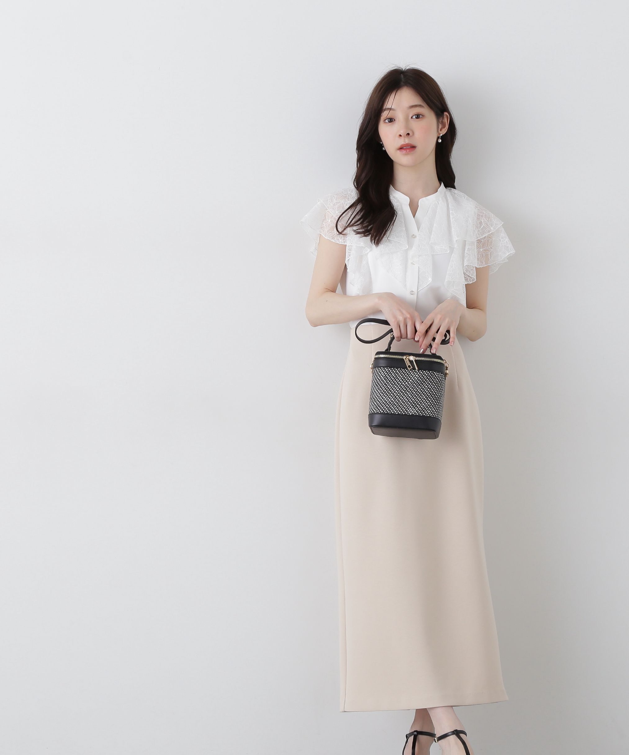 PROPORTION BODY DRESSING「レースラッフルブラウス」|シャツ・ブラウス|