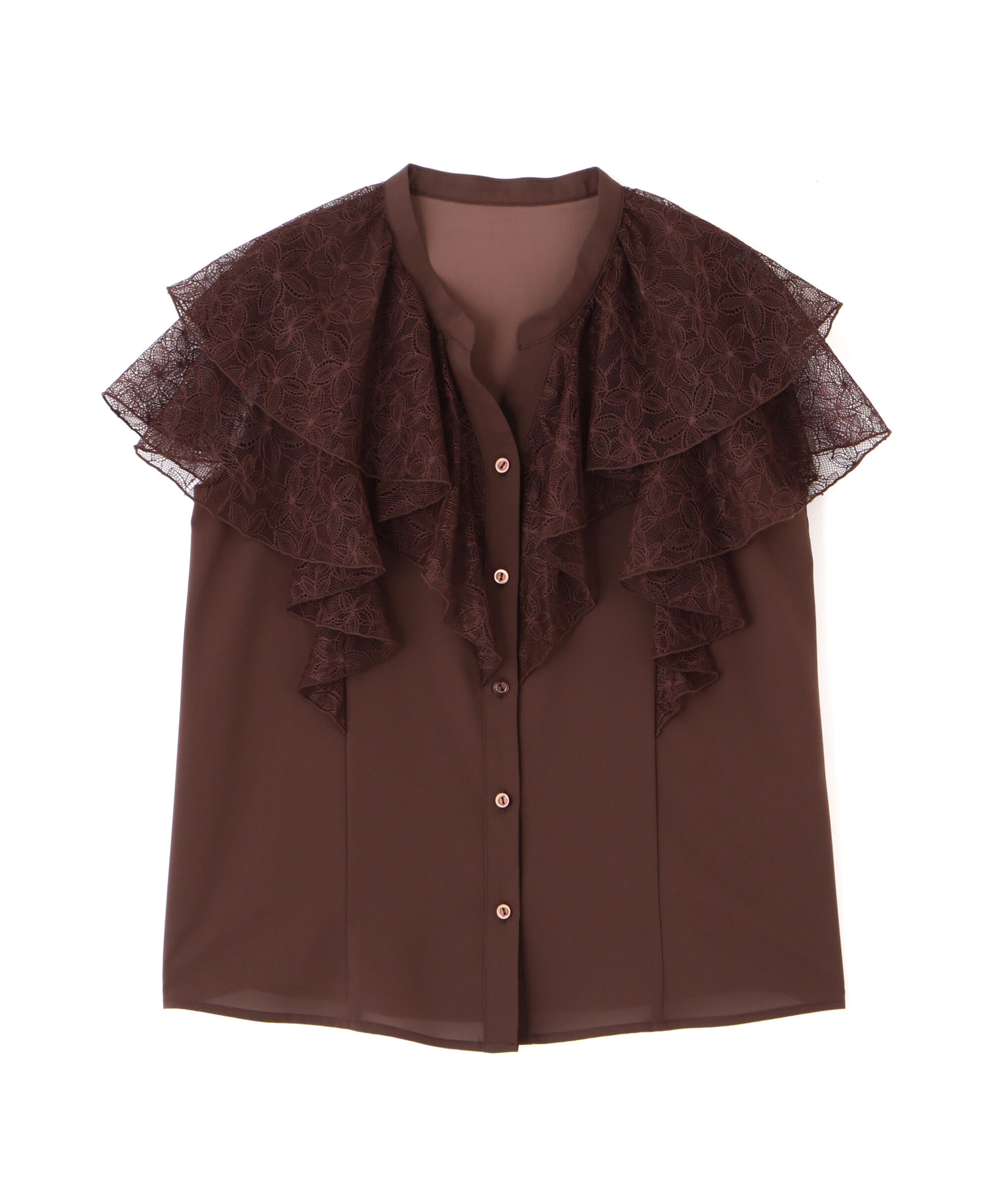 PROPORTION BODY DRESSING「レースラッフルブラウス」|シャツ・ブラウス|