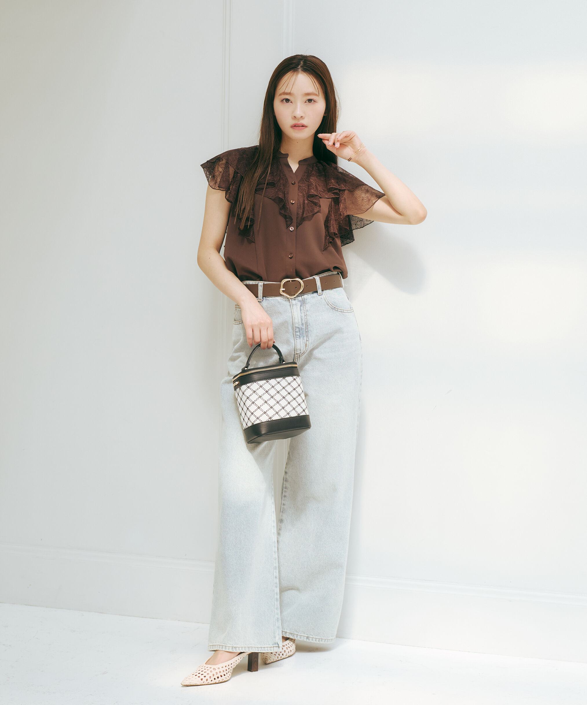 PROPORTION BODY DRESSING「レースラッフルブラウス」|シャツ・ブラウス|