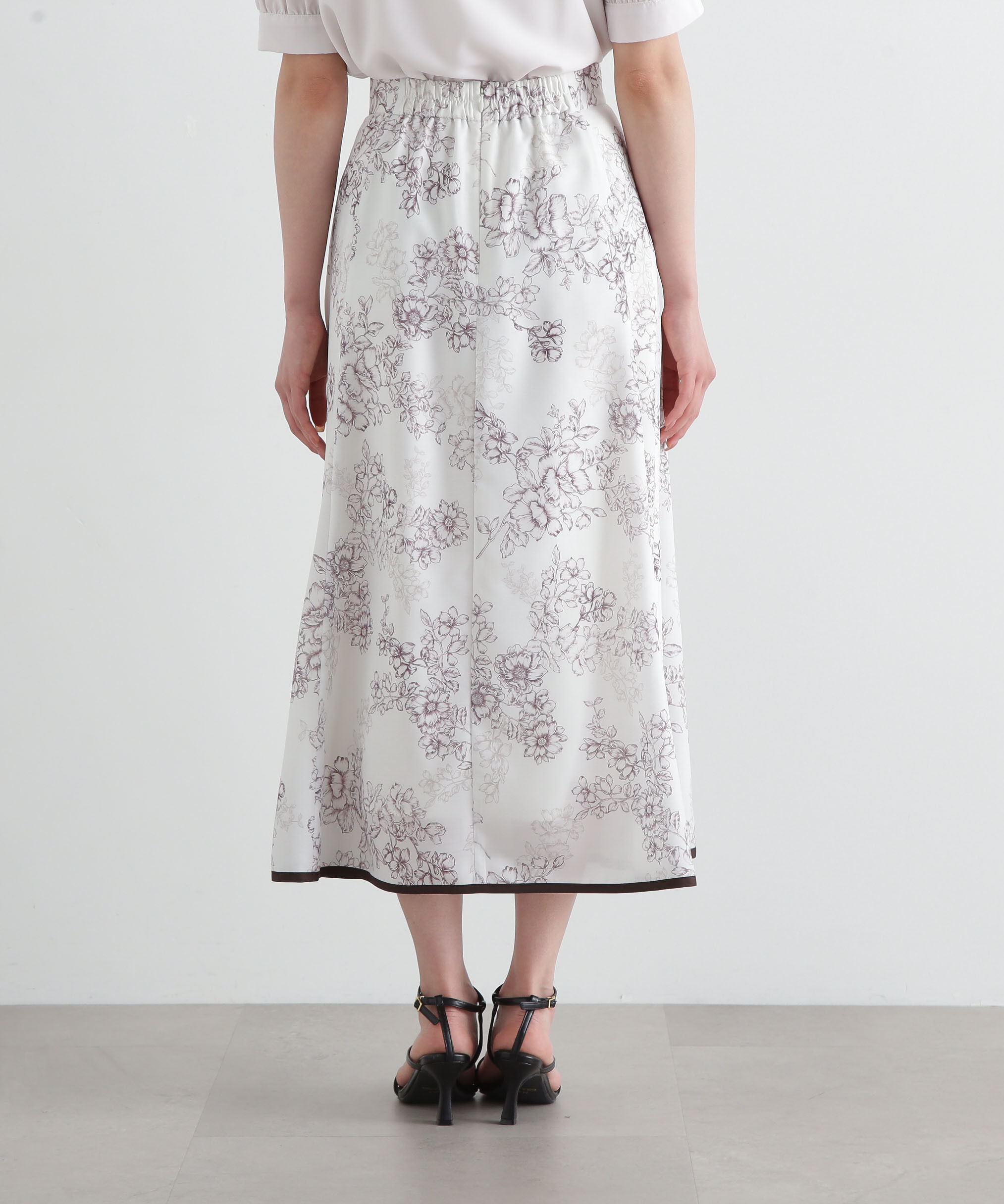 PROPORTION BODY DRESSING「モノトーンシアーフラワースカート」|スカート|