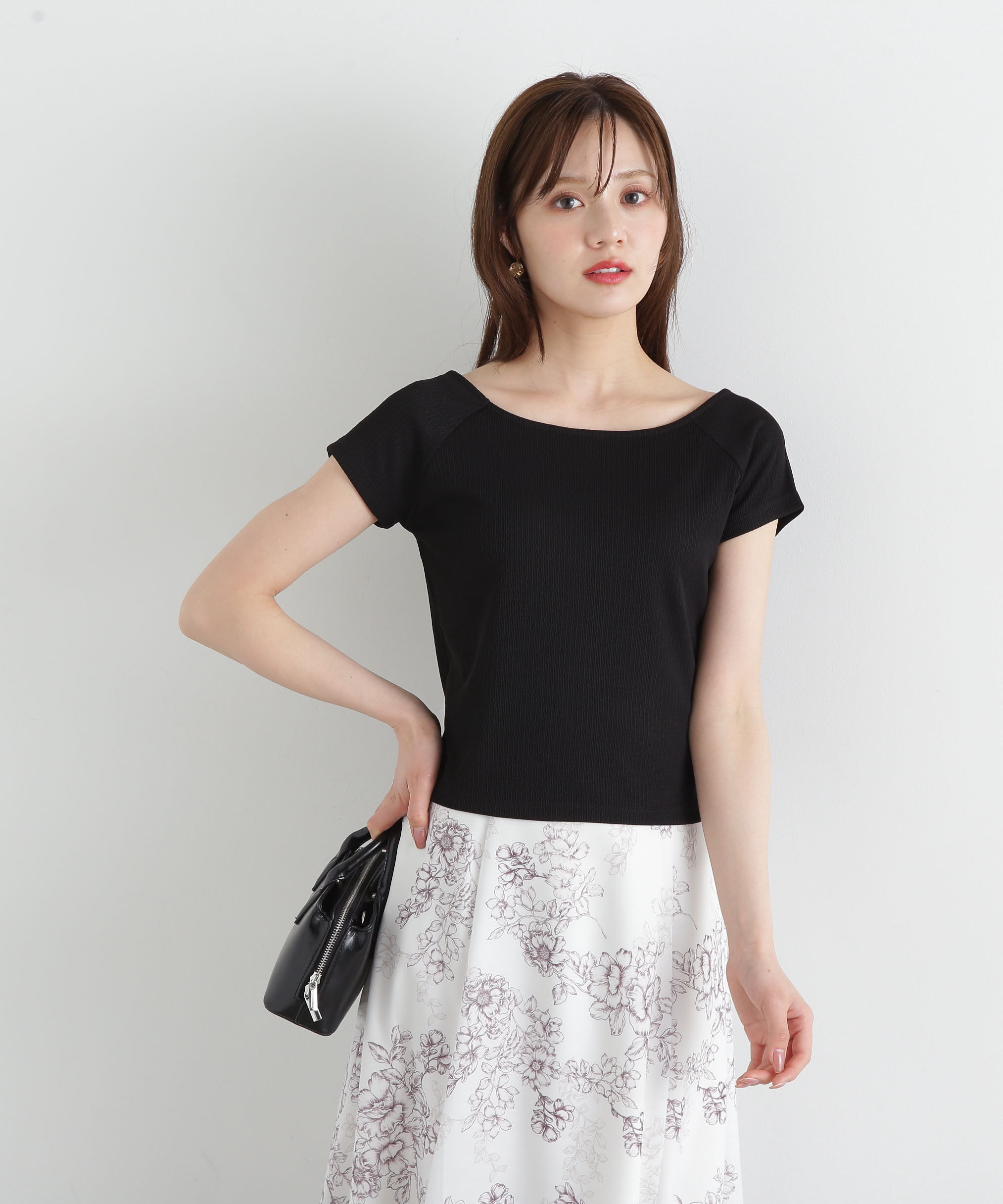 PROPORTION BODY DRESSING「モノトーンシアーフラワースカート」|スカート|