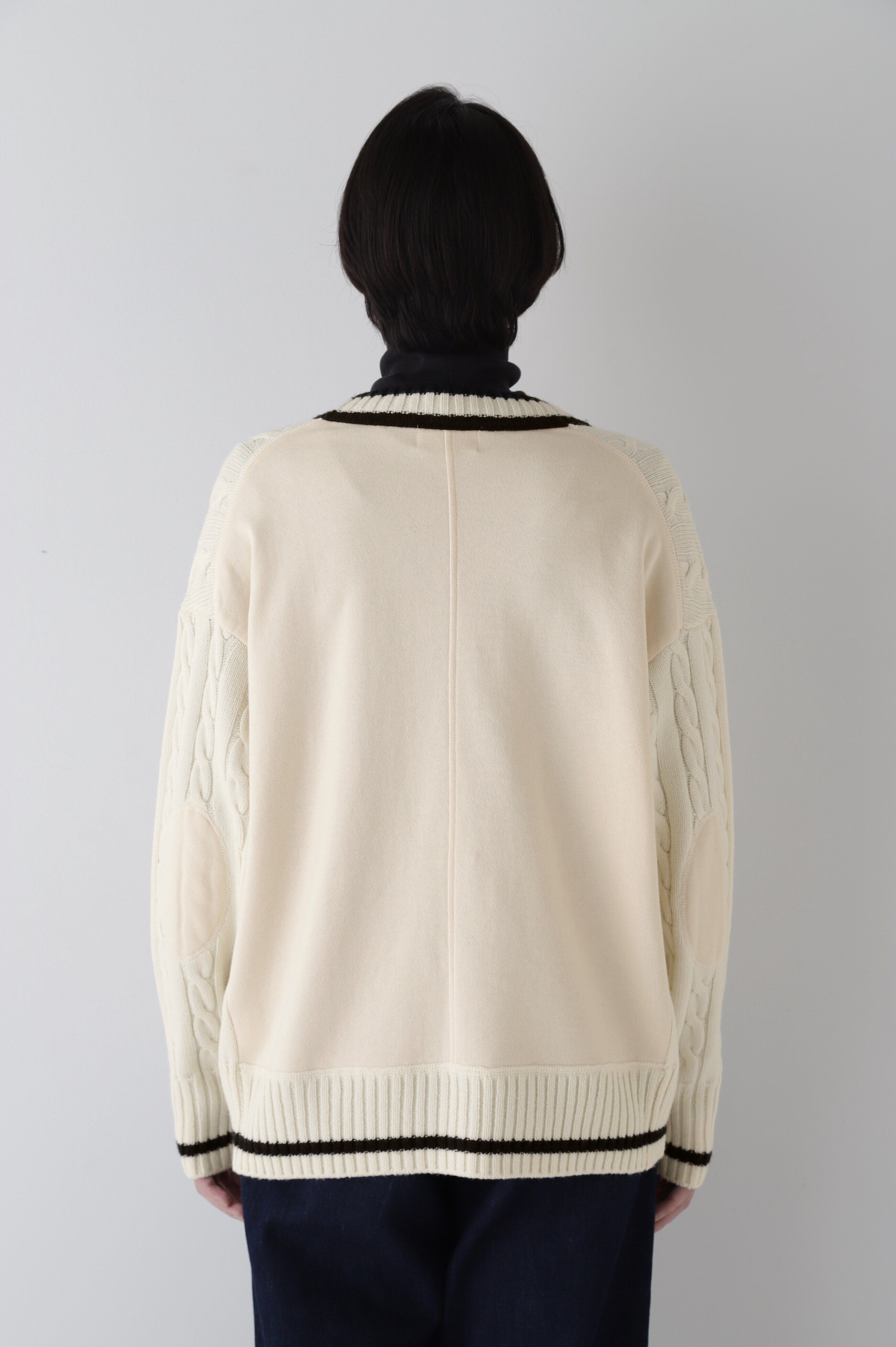  「◆裏毛コンビプレッピーカーディガン」|ニット・セーター|