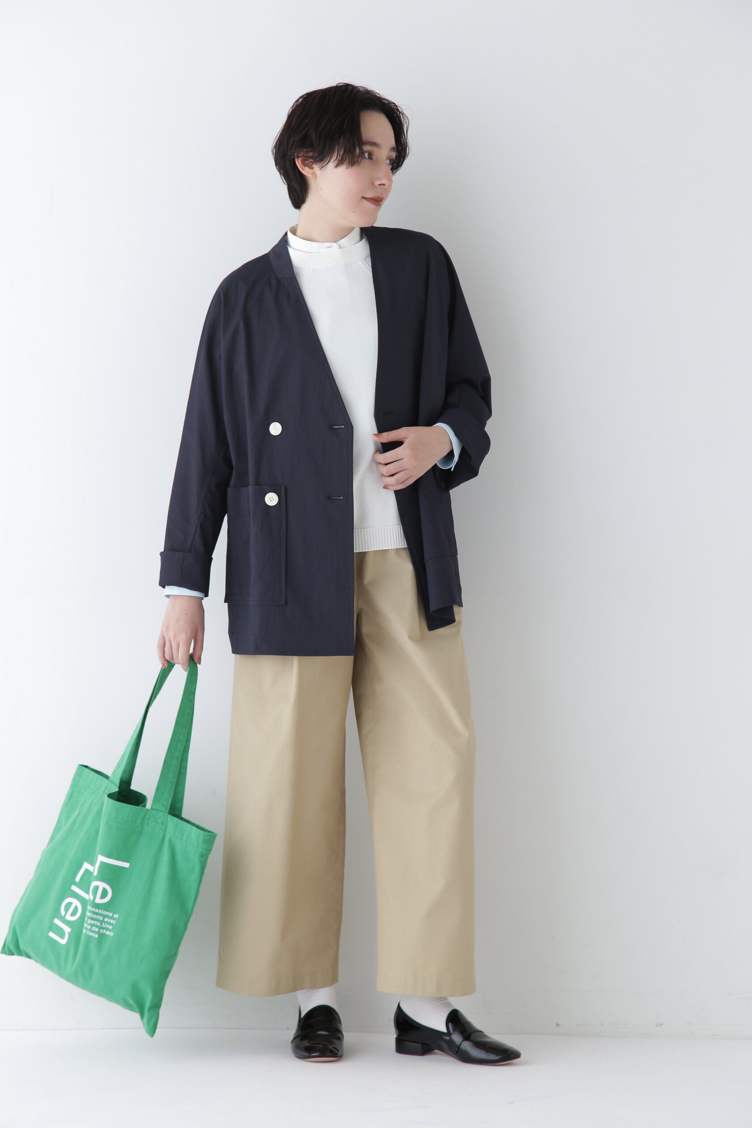  「◆【ウォッシャブル】ハイゲージクルーネックニットベスト」|ニット・セーター|