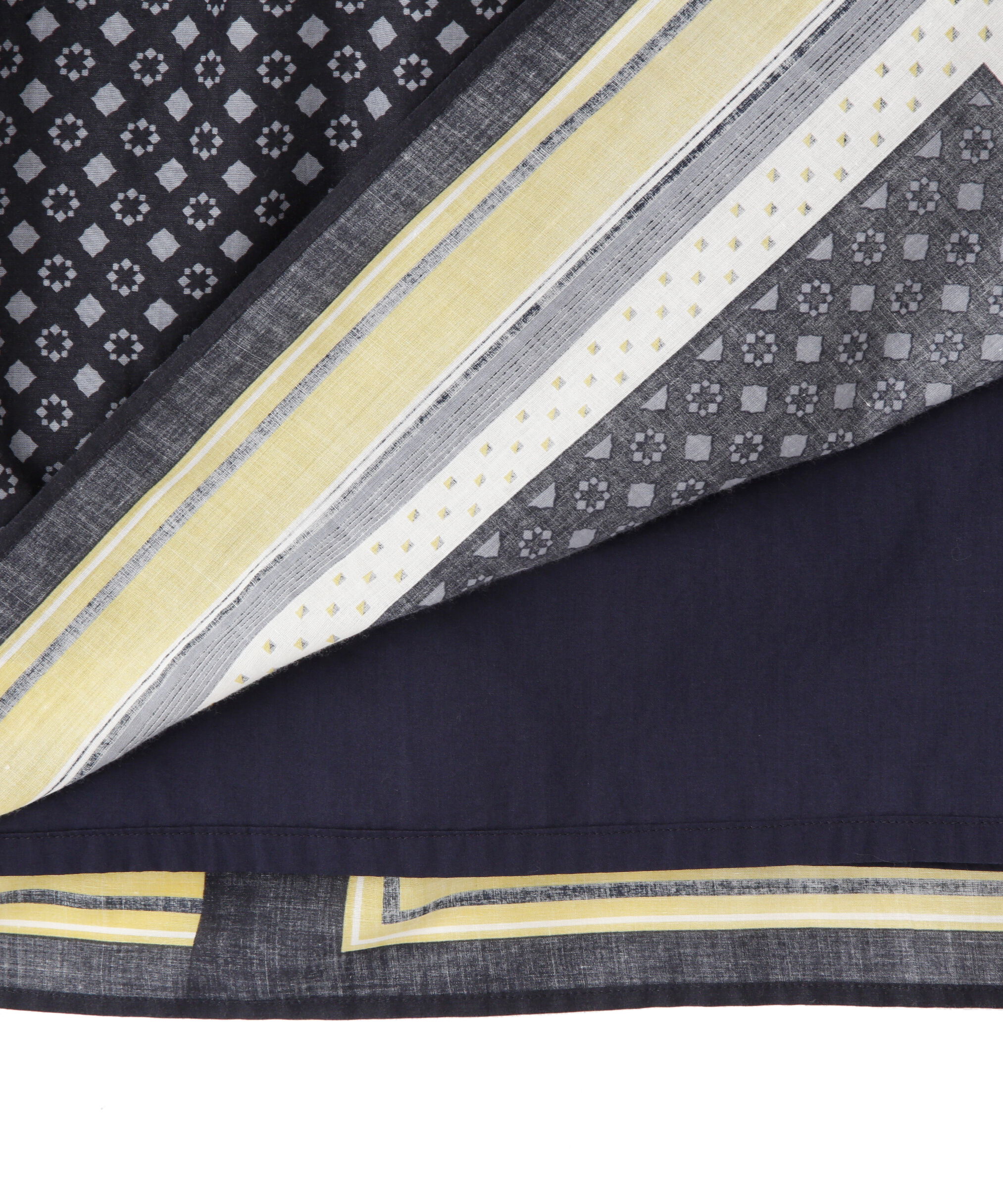  「◆コットンセルロースパネル幾何プリントラップライクスカート」|スカート|